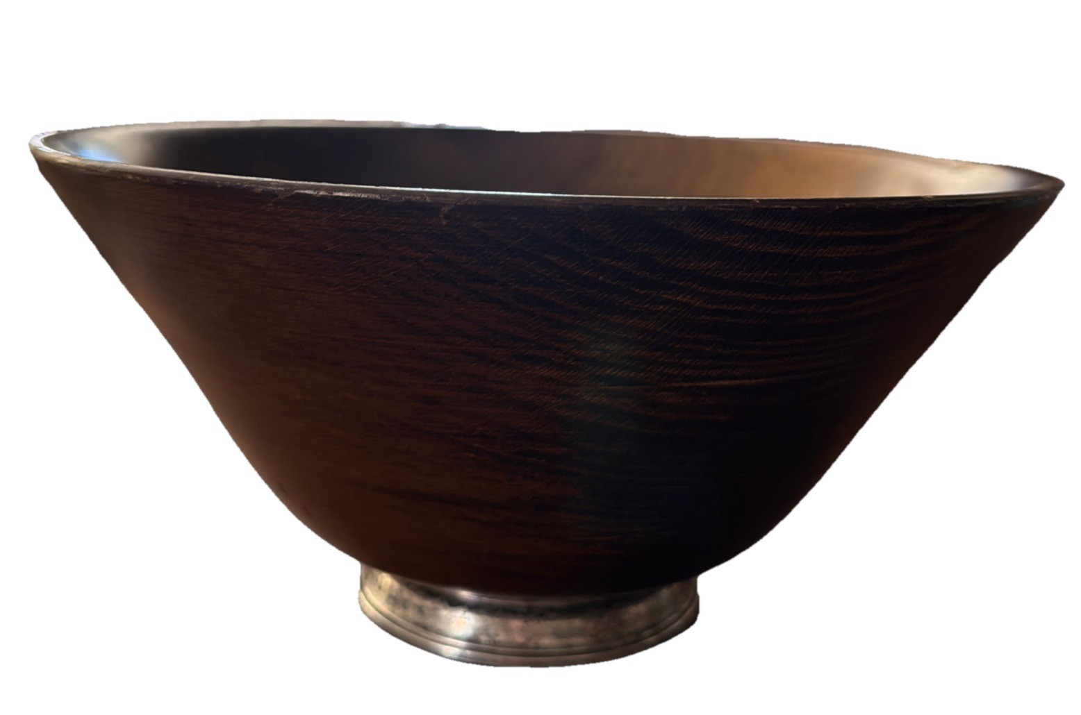 Wooden Bowl With Roger’s Weighted Sterling 210 Base 12” Diameter