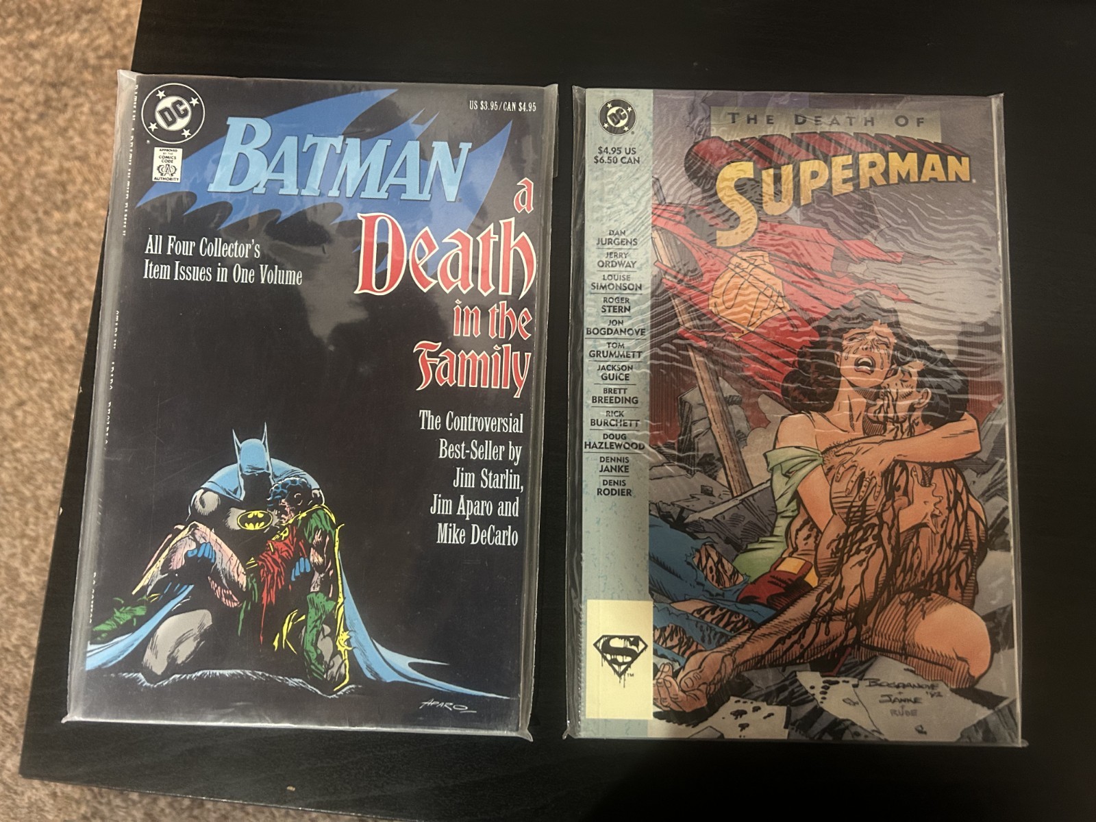 The Death of Superman and Death in the Family (Batman) First Printings
