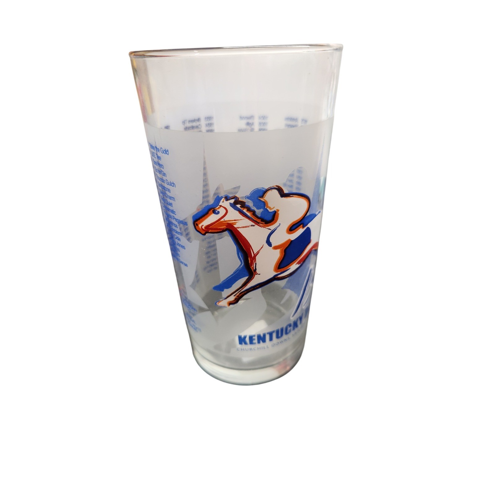 2008 Kentucky Derby 134 Mint Julep Glass Churchill Downs Winners List Horse Race