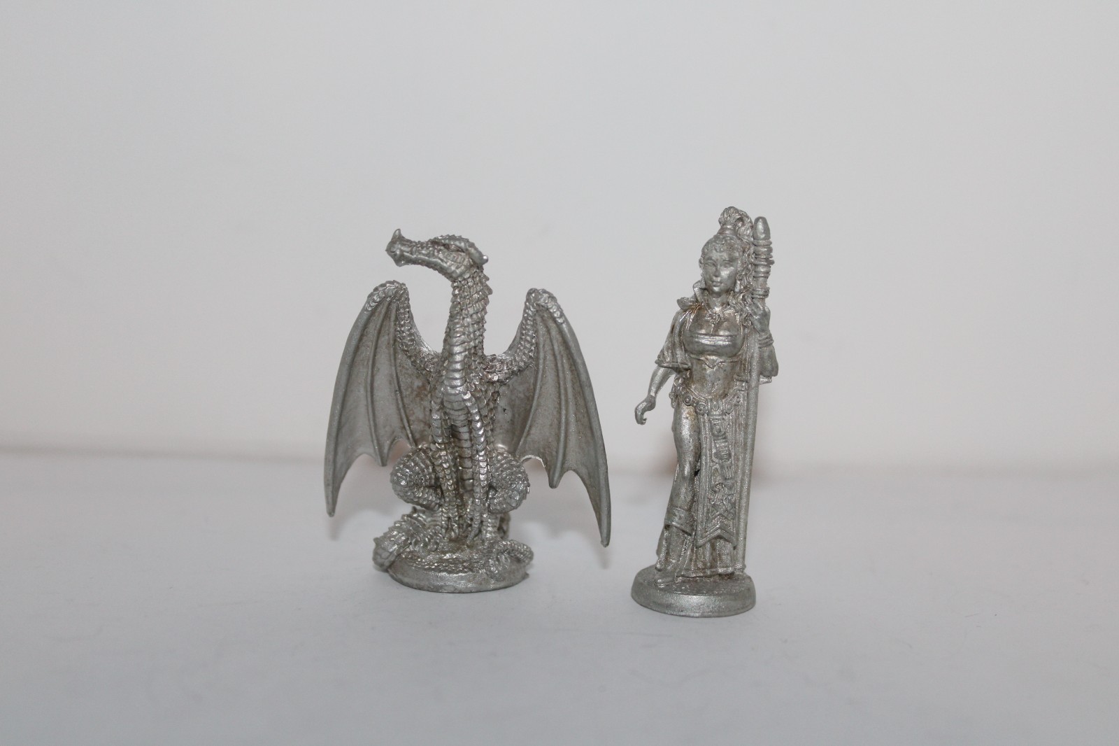 Fironia Vie and Nagafen Original EverQuest Promotional Pewter Figures 2001 Rare Fironia Vie and Nagafen Original EverQuest Promotional Pewter Figures 2001 Rare