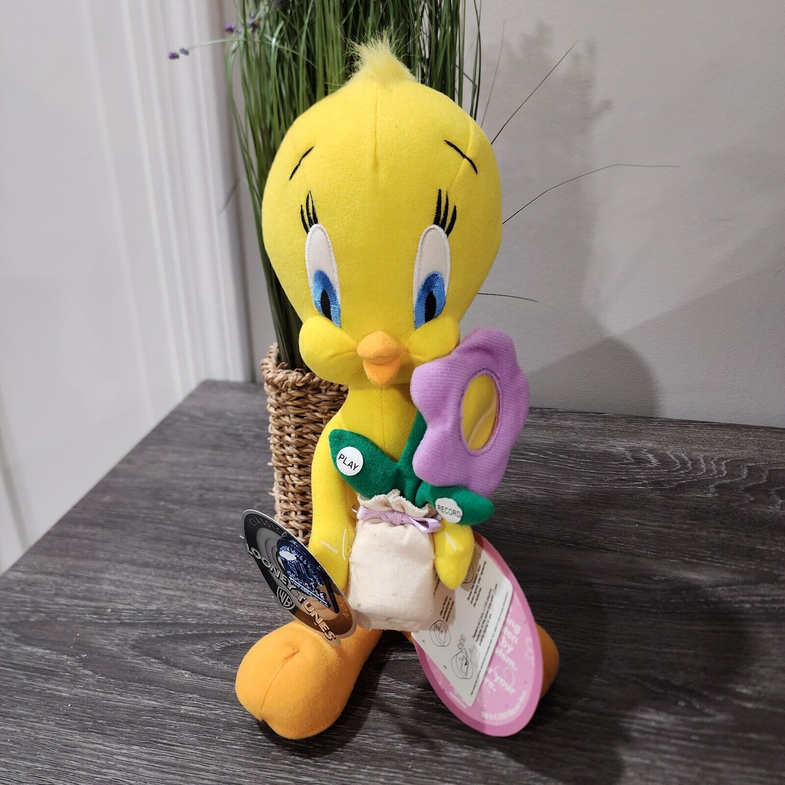 Tweety Bird Plush Looney Tunes Vintage 1994 Flower Applause 