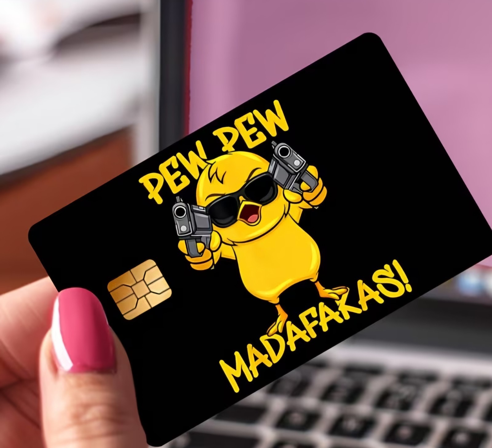 Pew Pew Madafakas Credit Card/Debit Cover Skin Sticker Pew Pew Madafakas Credit Card/Debit Cover Skin Sticker