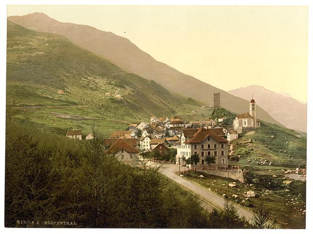 Hospenthal, Andermatt, Switzerland c1900 OLD PHOTO