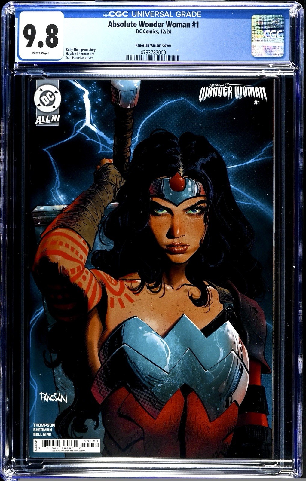 2024 DC Comics ABSOLUTE WONDER WOMAN #1 Dan Panosian 1:25 * 1st Print * CGC 9.8 2024 DC Comics ABSOLUTE WONDER WOMAN #1 Dan Panosian 1:25 * 1st Print * CGC 9.8