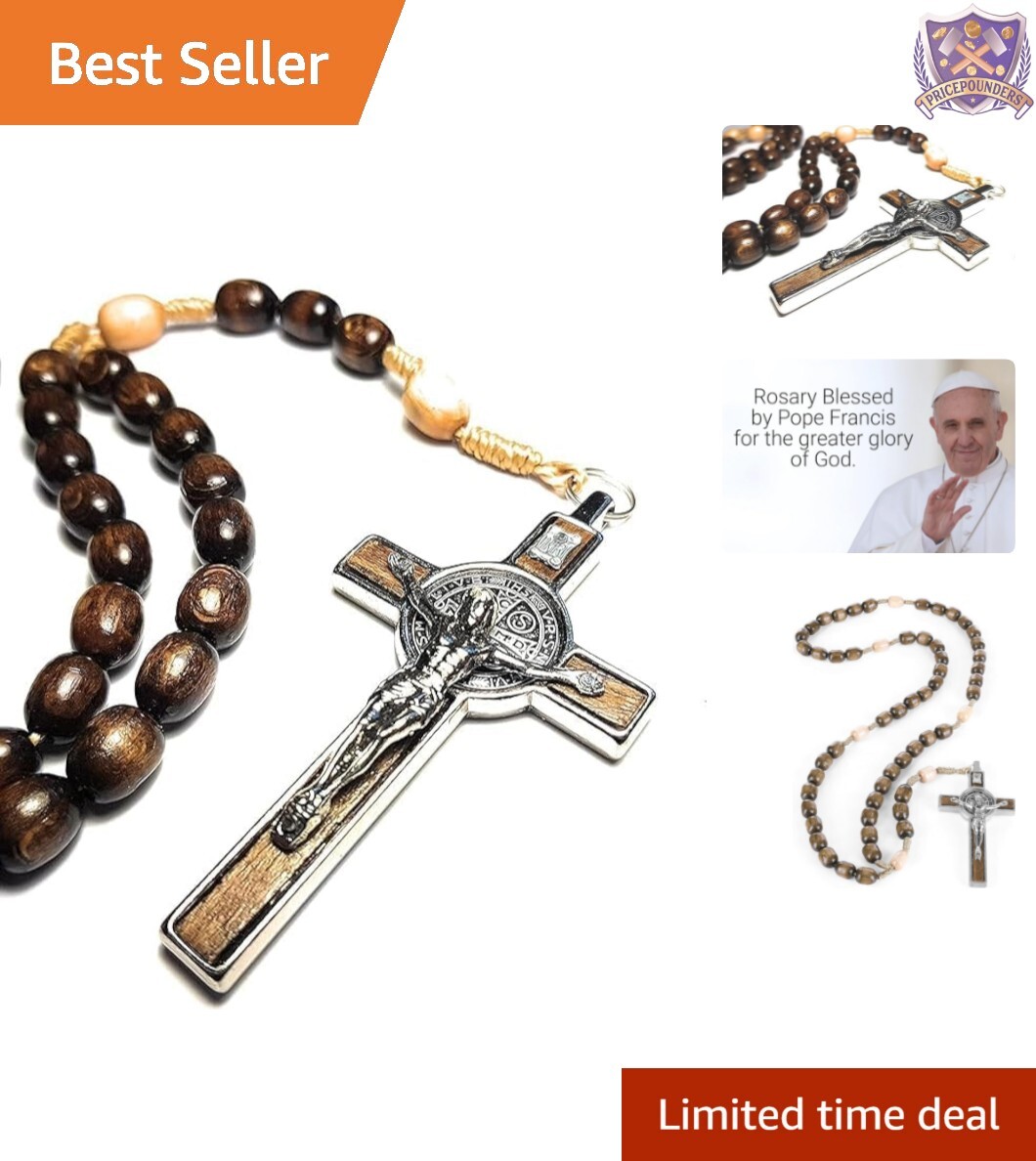 Authentic Italian Rosary Necklace Blessed by Pope - 21.5 Authentic Italian Rosary Necklace Blessed by Pope - 21.5