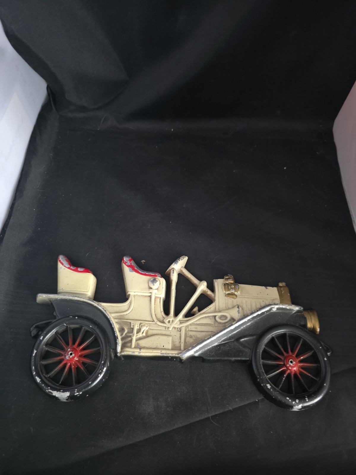Vintage Midwest Cast Aluminum Tan 1910 Buick Antique Car Wall Hanging Plaque #2