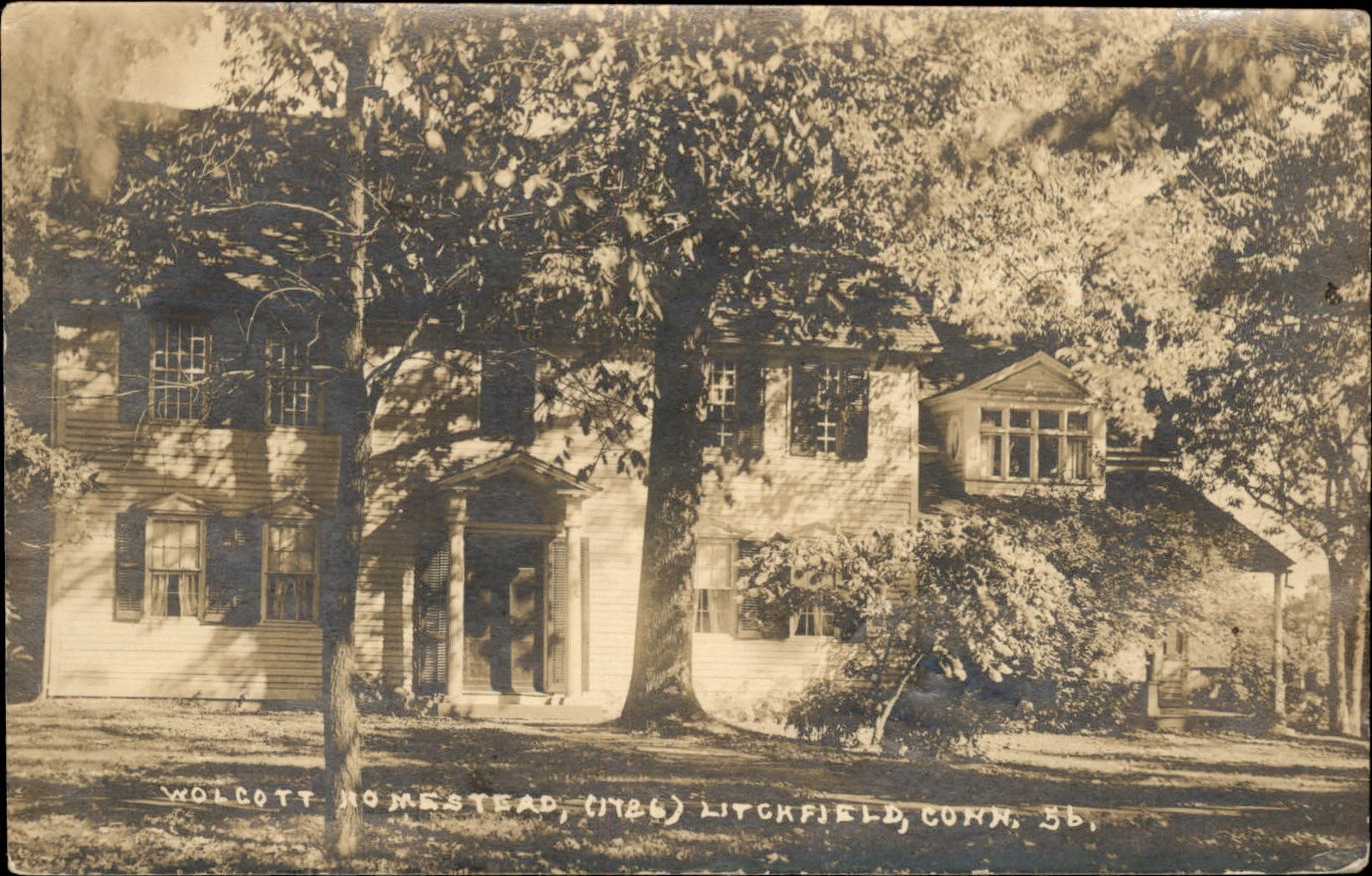 Litchfield CT Wolcott Homestead c1900s-10s Real Photo Vintage Postcard bhn