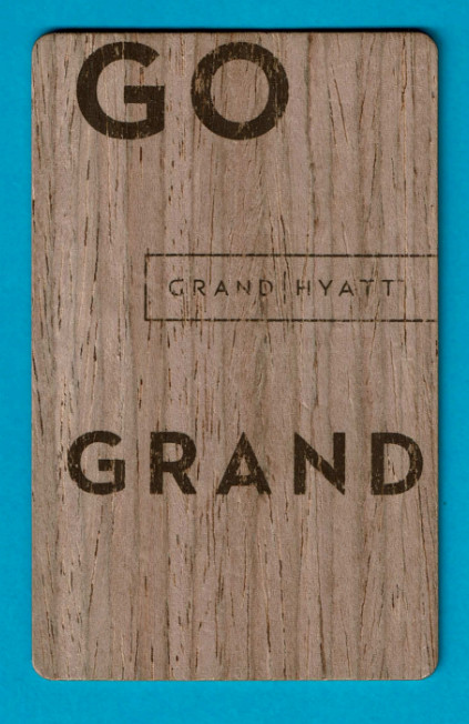 Grand Hyatt Hotel Key Card - Brand Generic Wooden Key Card