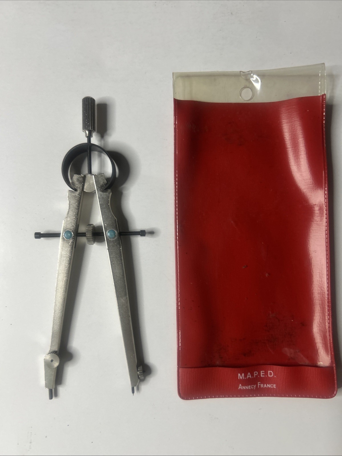 Vintage M.A.P.E.D Drafting Compass Metal Annecy France Case Vintage M.A.P.E.D Drafting Compass Metal Annecy France Case
