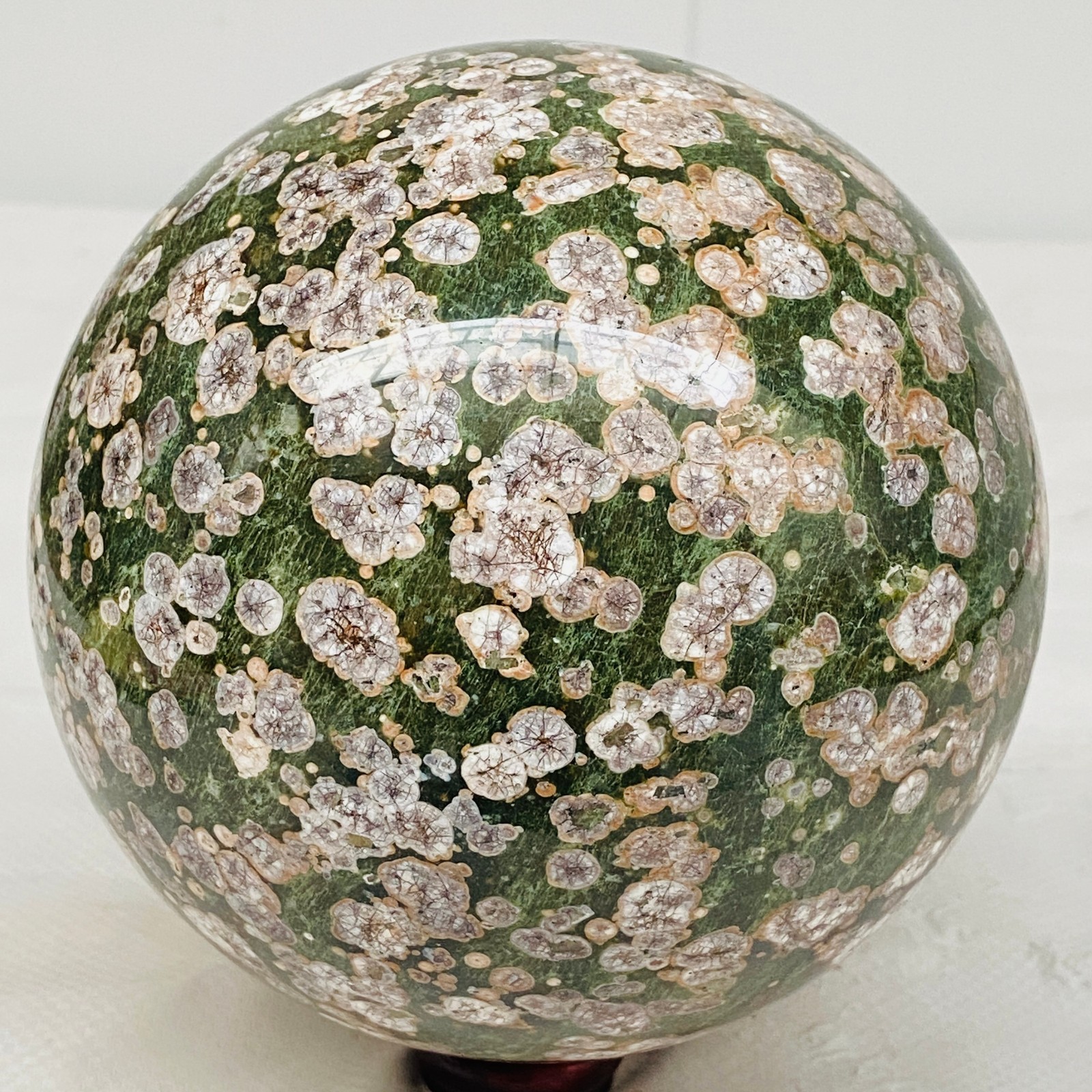 Natural Polished Pink cherry blossom agate BALL Madagascar 4040G (8.9LB)
