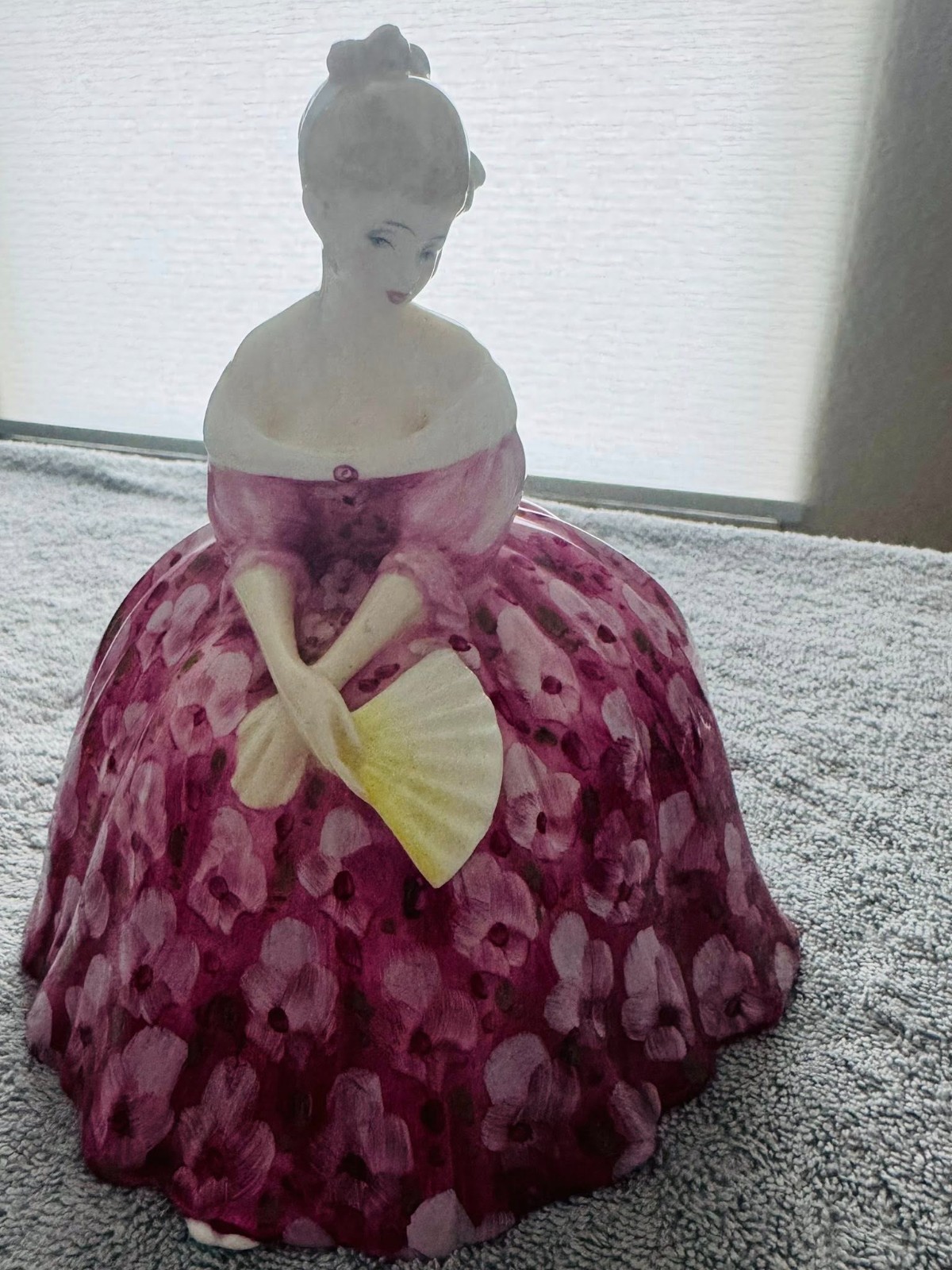 Royal Doulton Victoria Figurine HN2471 Pink Floral Dress Peggy Davies Vintage 7