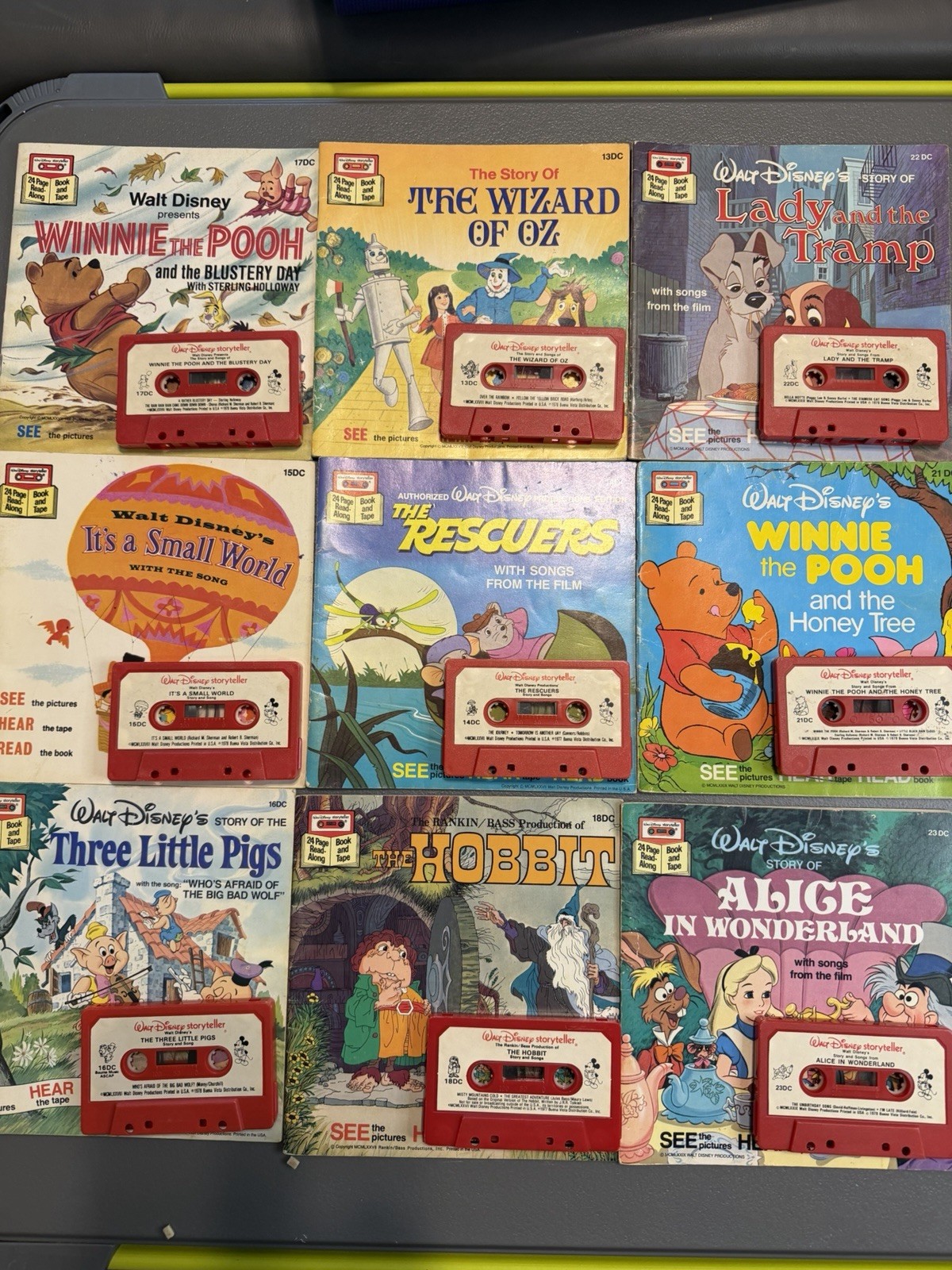 Lot Of 18 Vintage Disney Sets of Read -Along Books With Cassette Tapes *READ Lot Of 18 Vintage Disney Sets of Read -Along Books With Cassette Tapes *READ