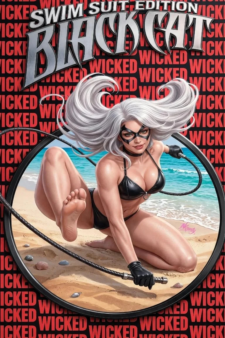 Black Cat Swimsuit Spider-Man ASM #300 Homage Cosplay Comic Cover
