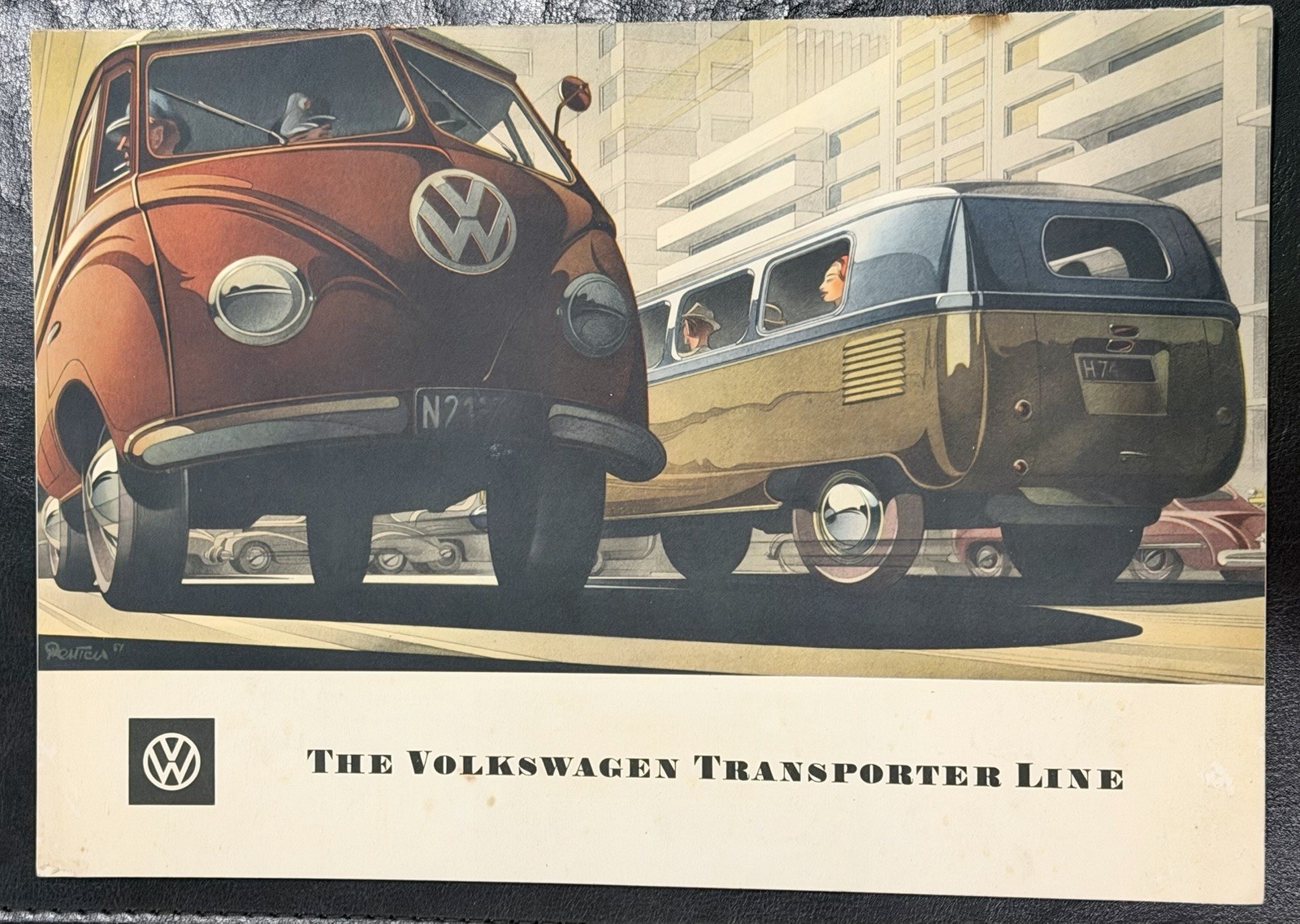 Vintage 1953 Volkswagen Transporter Line Dealer Brochure VW Bus Kombi Micro Bus