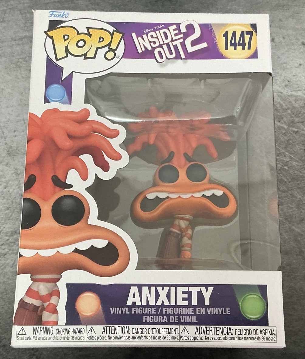 Funko Pop Vinyl - Inside Out 2 #1447 - Anxiety - Light Wear