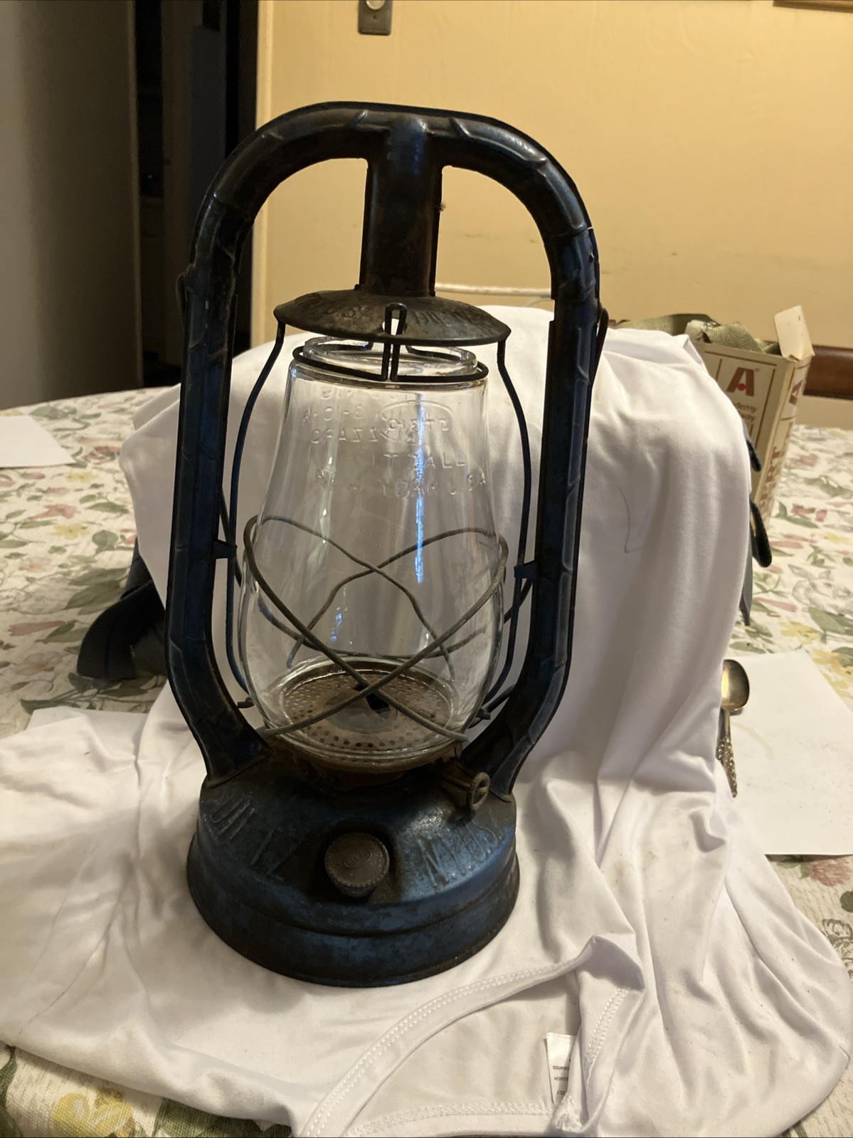 Antique Dietz New York Monarch Kerosene Railroad Lantern Fitzall globe-