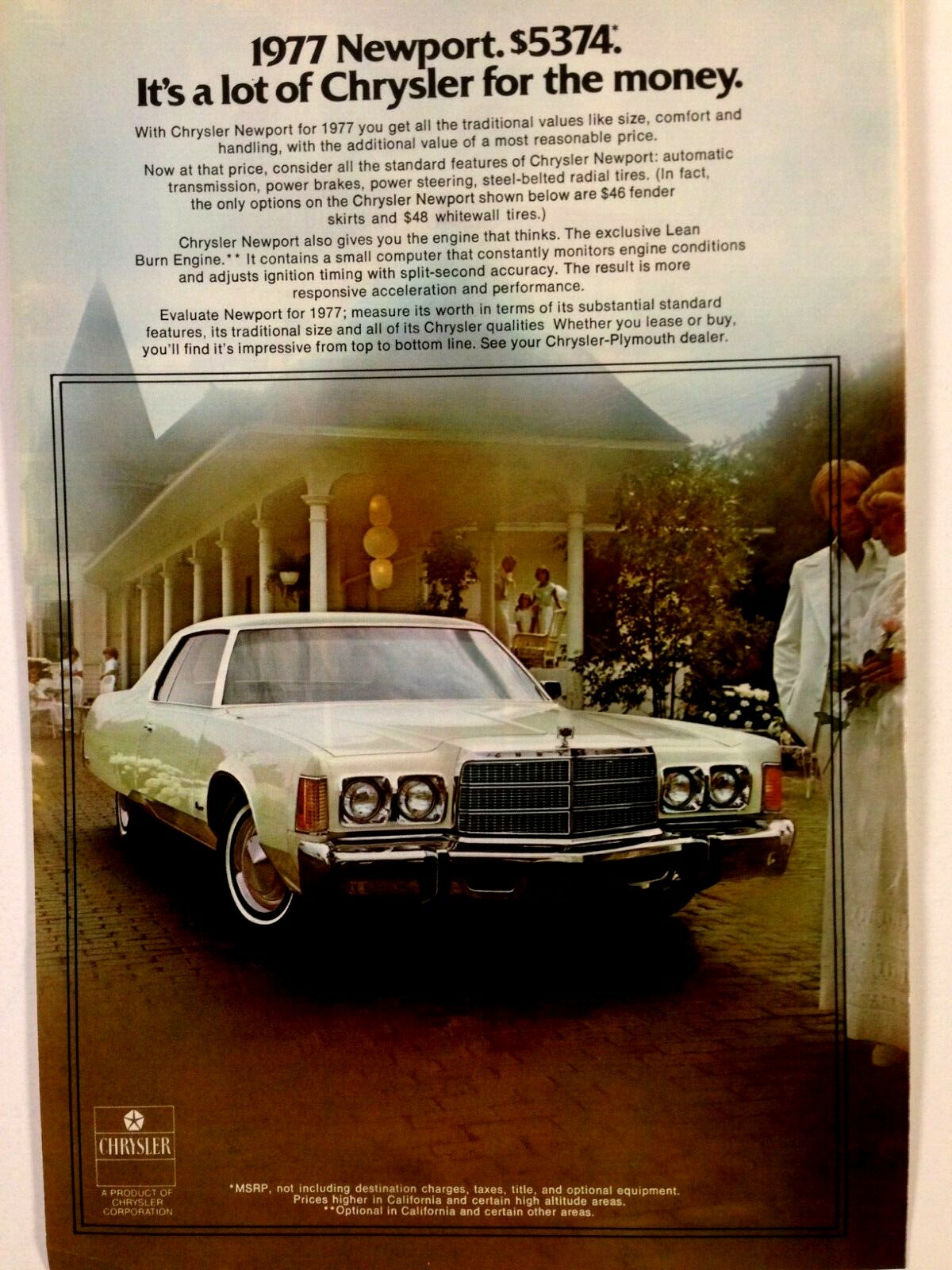 1977 Chrysler Newport Print Ad A Lot For The Money 1977 Chrysler Newport Print Ad A Lot For The Money