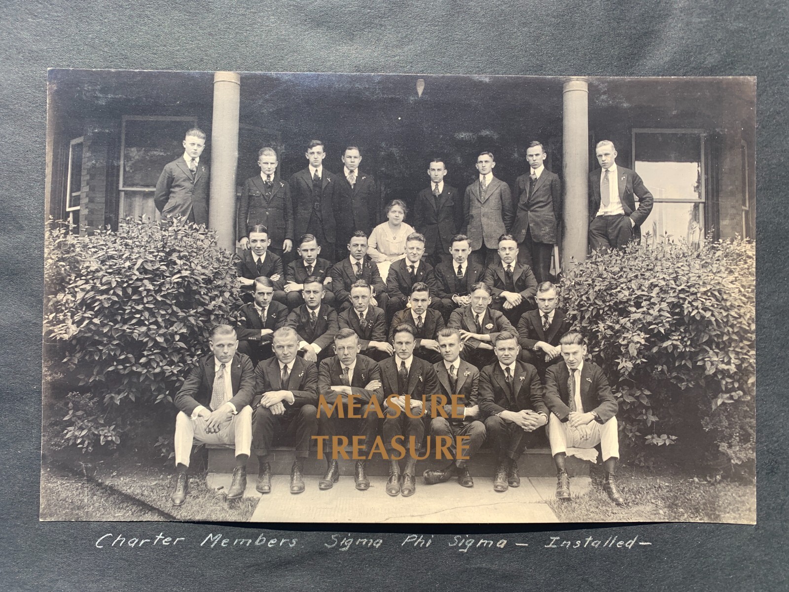 C.1920 PENN STATE UNIVERSITY COLLEGE SIGMA PHI SIGMA INSTALLED CLASS PHOTO M2