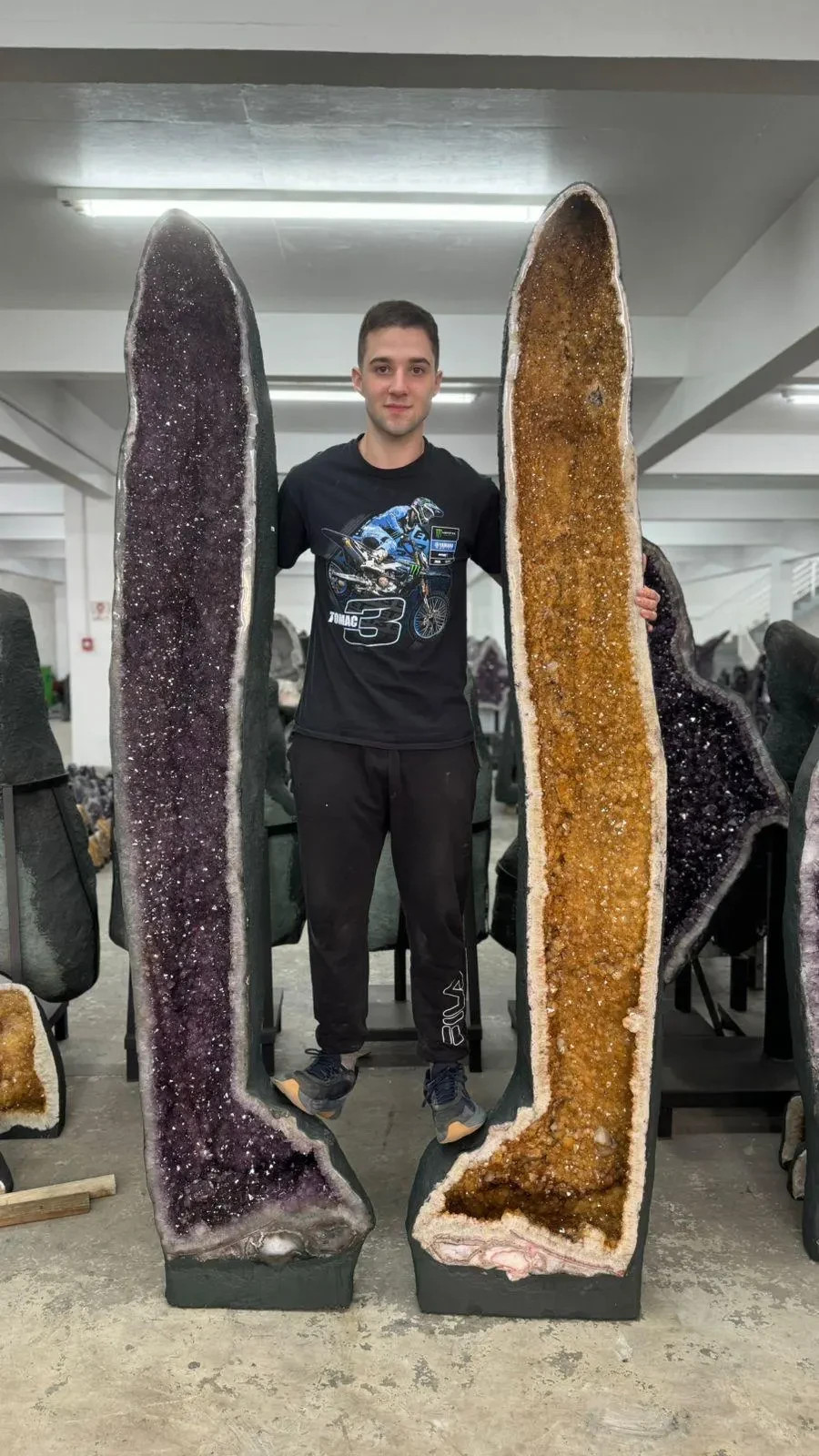8FT Tall Giant AMETHYST & CITRINE Bicolor Cathedral PAIR**** Big Crystal Geodes 8FT Tall Giant AMETHYST & CITRINE Bicolor Cathedral PAIR**** Big Crystal Geodes