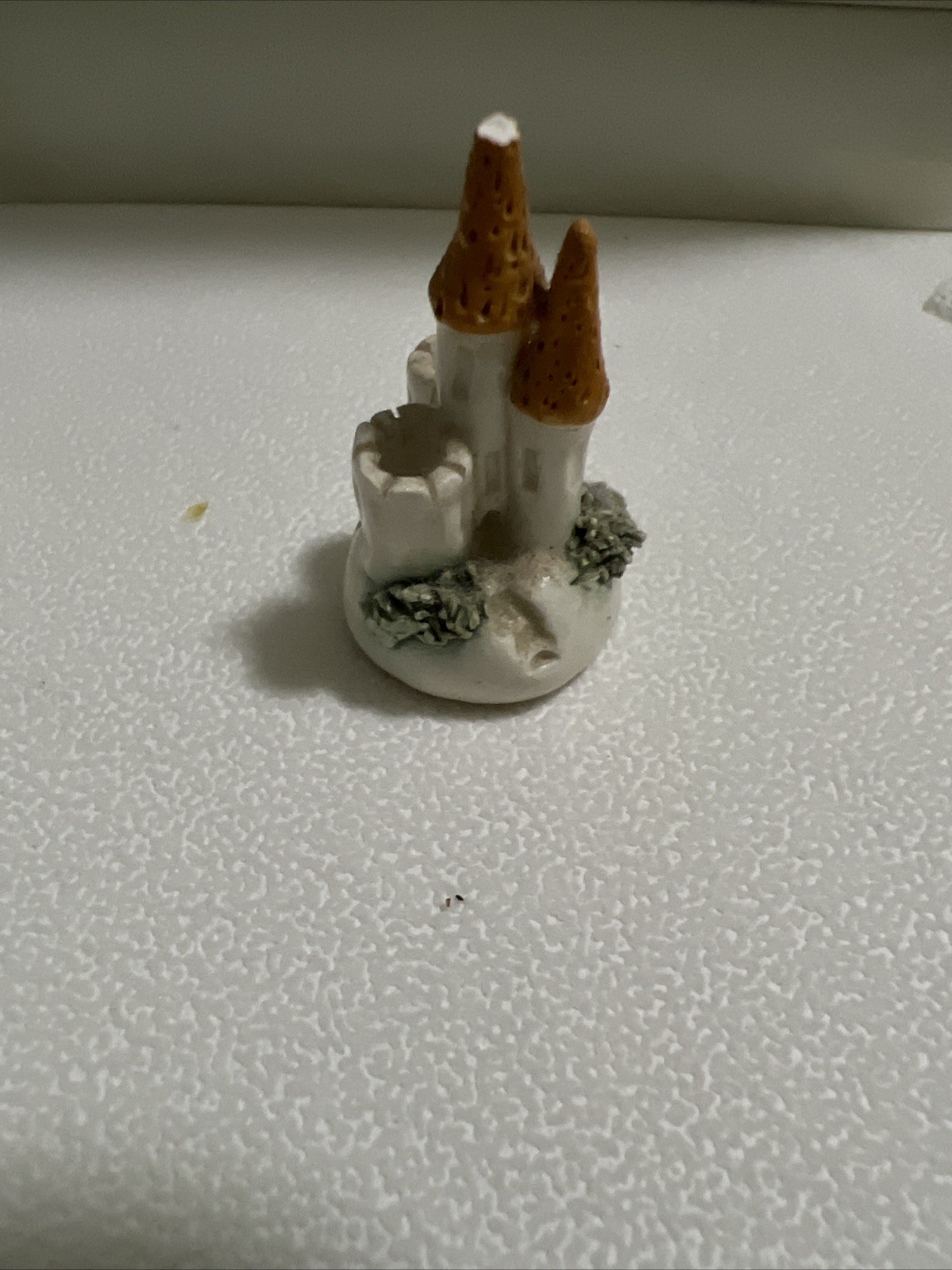 Tiny Vtg Miniature Porcelain Castle See Read