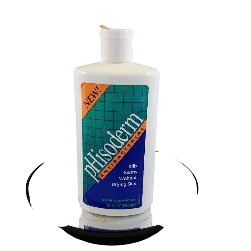 Vintage pHisoderm Bottle 1990s Drugstore Packaging Collectible Bathroom Decor