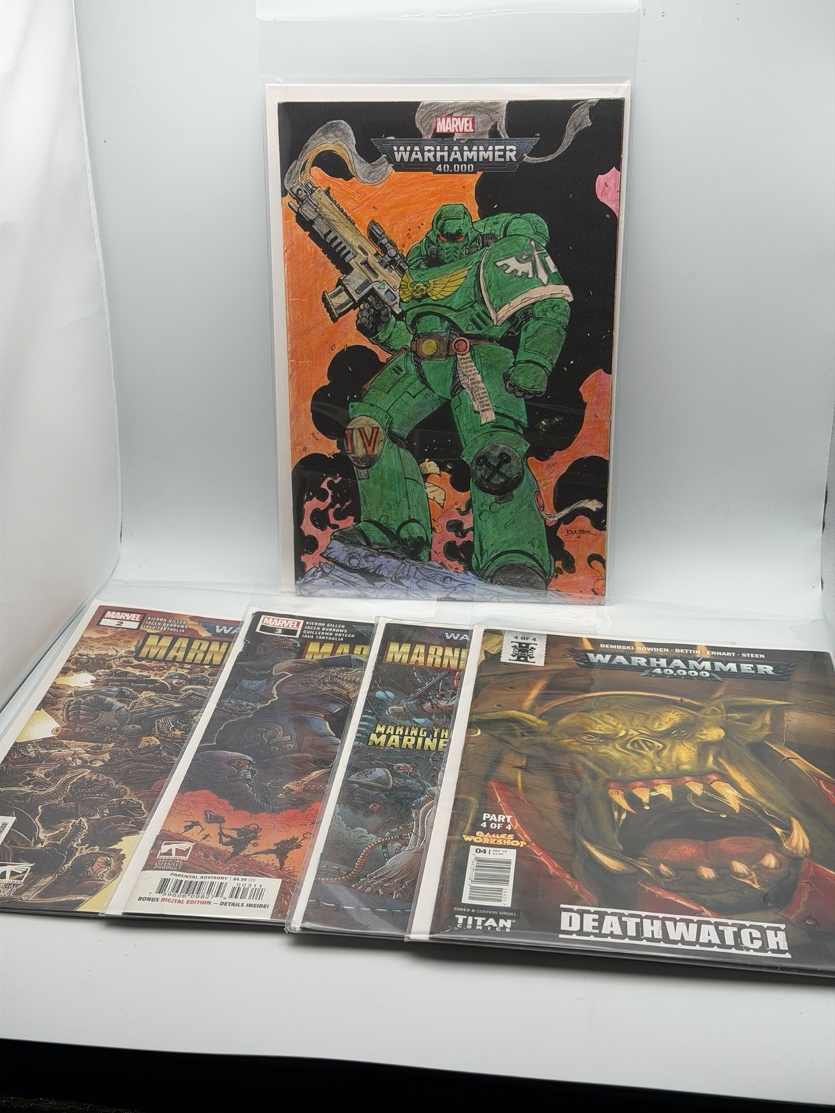 Warhammer 40K Comic Lot Marneus Calgar #1-4 + Deathwatch #4 Marvel Titan 5 Books