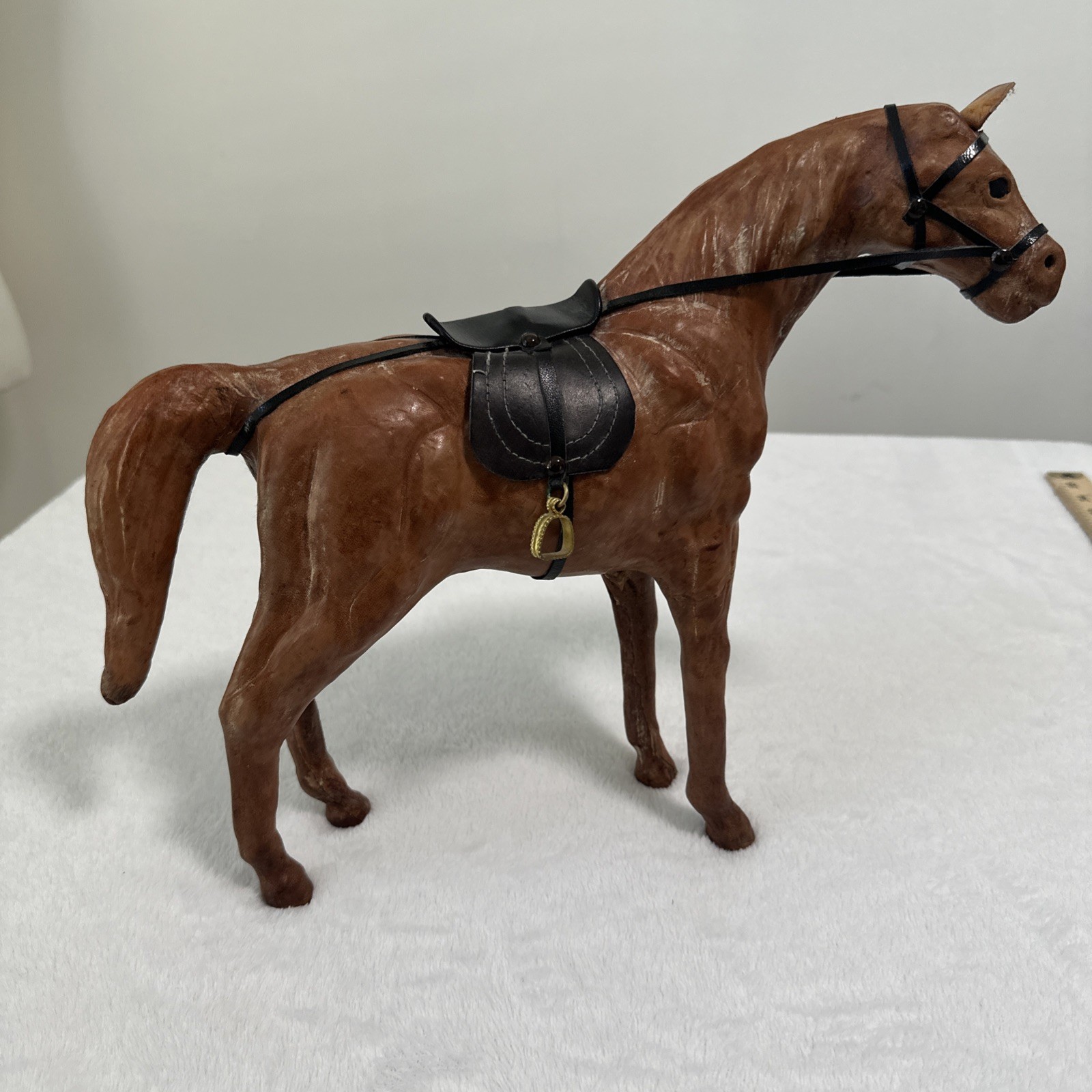 Vintage Leather Wrapped Horse
