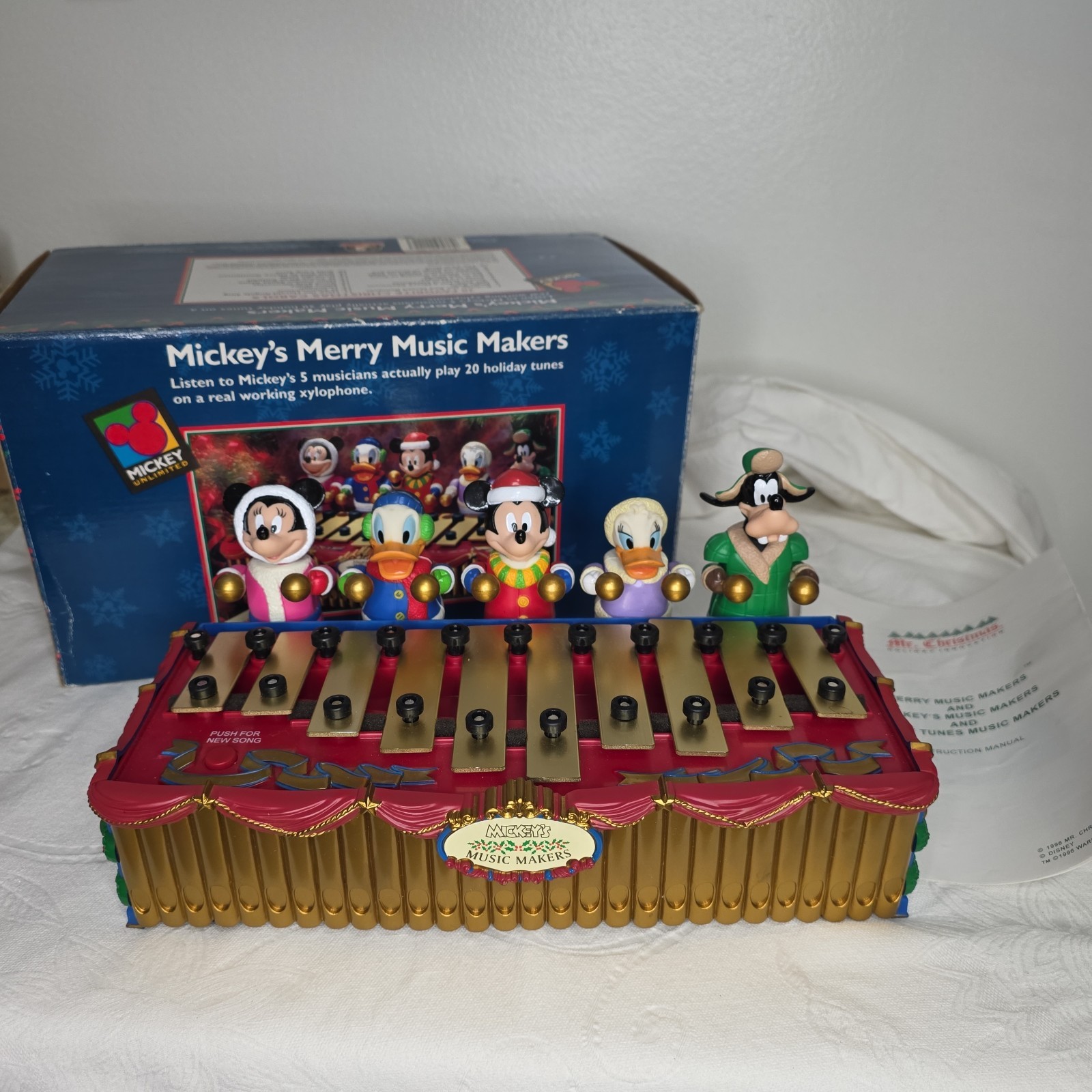 Mickey Unlimited 90s Vintage Mickey's Merry Music Makers Christmas Decoration 