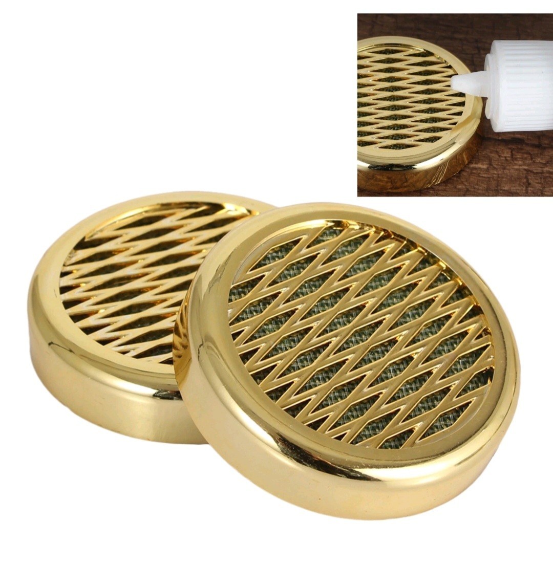2pcs Gold Round Cigar Humidifier Tobacco Humidor Moisturizing Sticker Portable 2pcs Gold Round Cigar Humidifier Tobacco Humidor Moisturizing Sticker Portable
