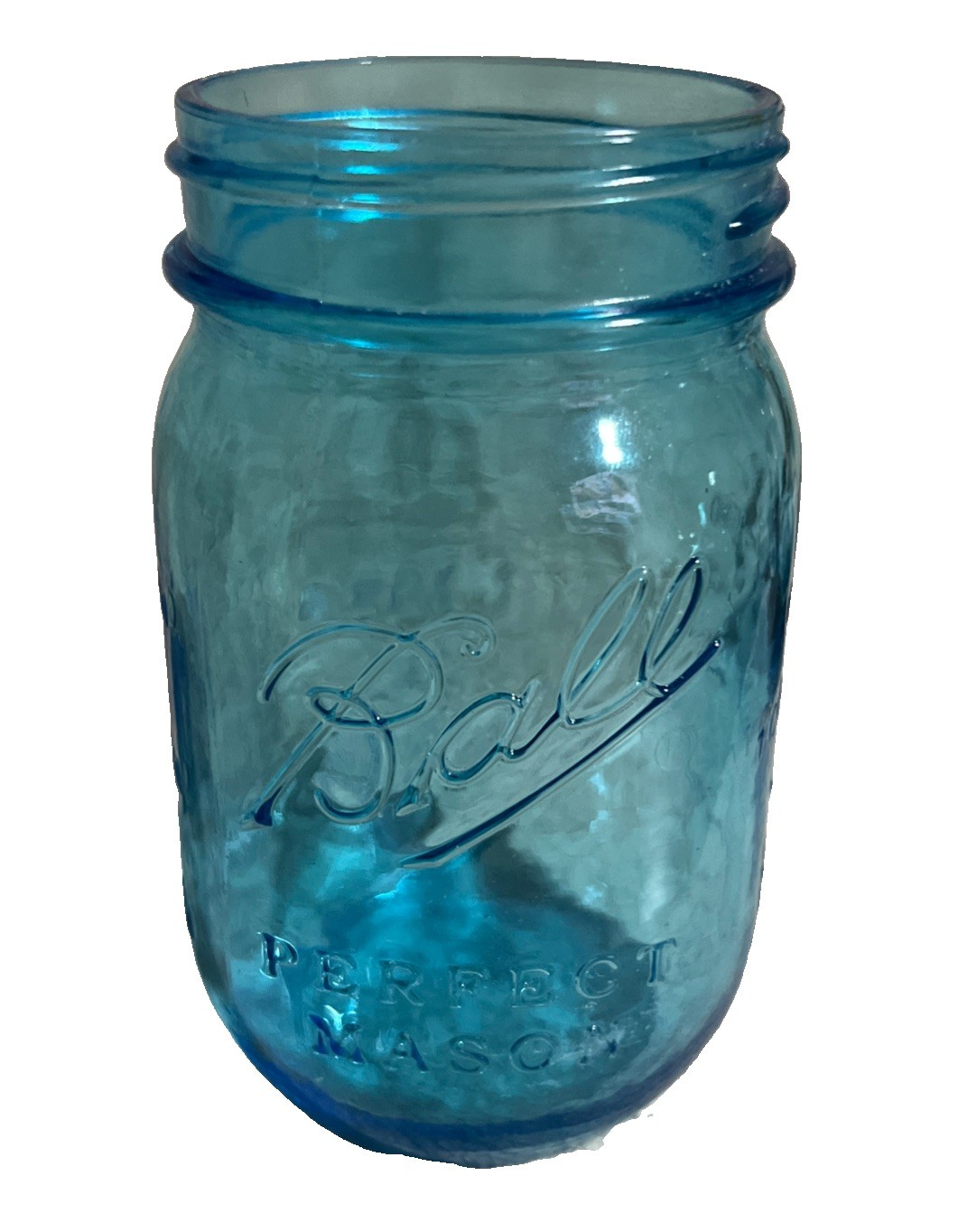 Ball®️100 Year Turquoise Blue Embossed 1913-1915 Perfect Mason Glass Jar~300mls