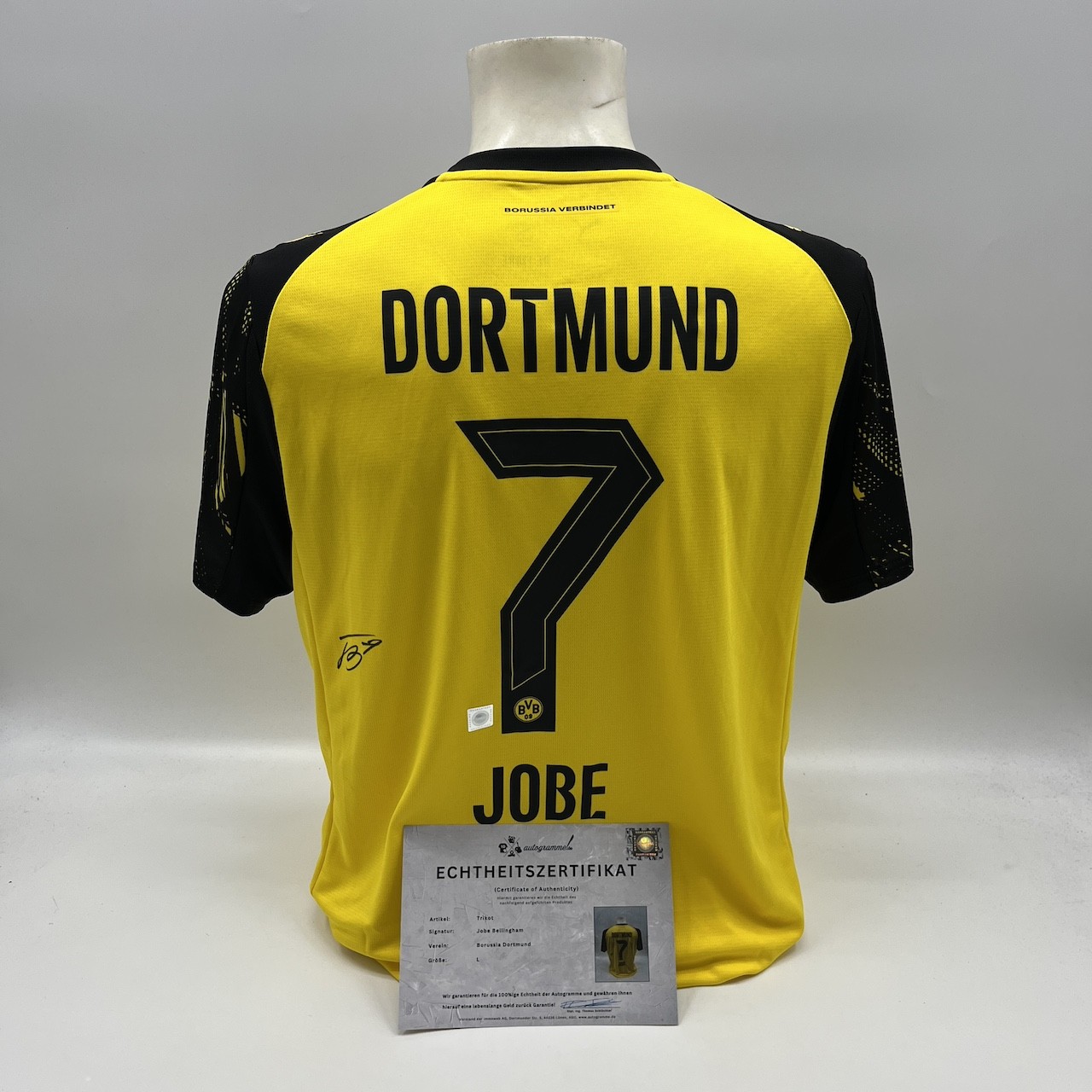 Borussia Dortmund Jersey Jobe Bellingham Signed BVB New Puma L