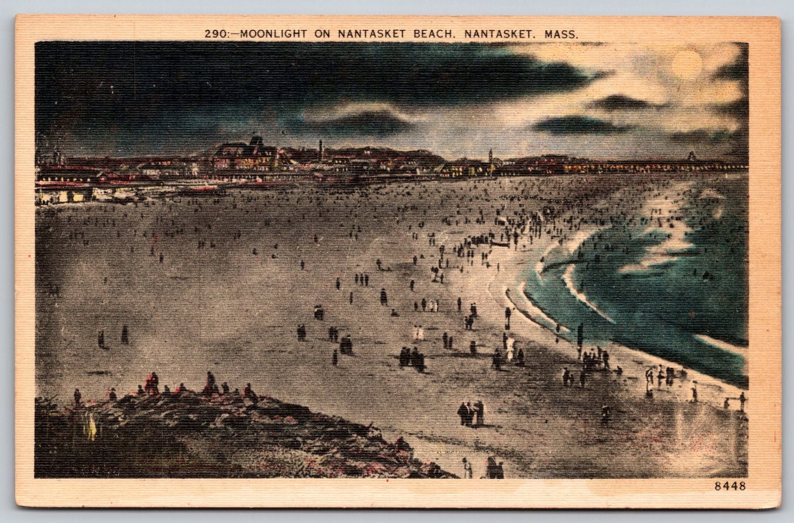 Moonlight on Nantasket Beach Nantasket Massachusetts Postcard PC285 Moonlight on Nantasket Beach Nantasket Massachusetts Postcard PC285