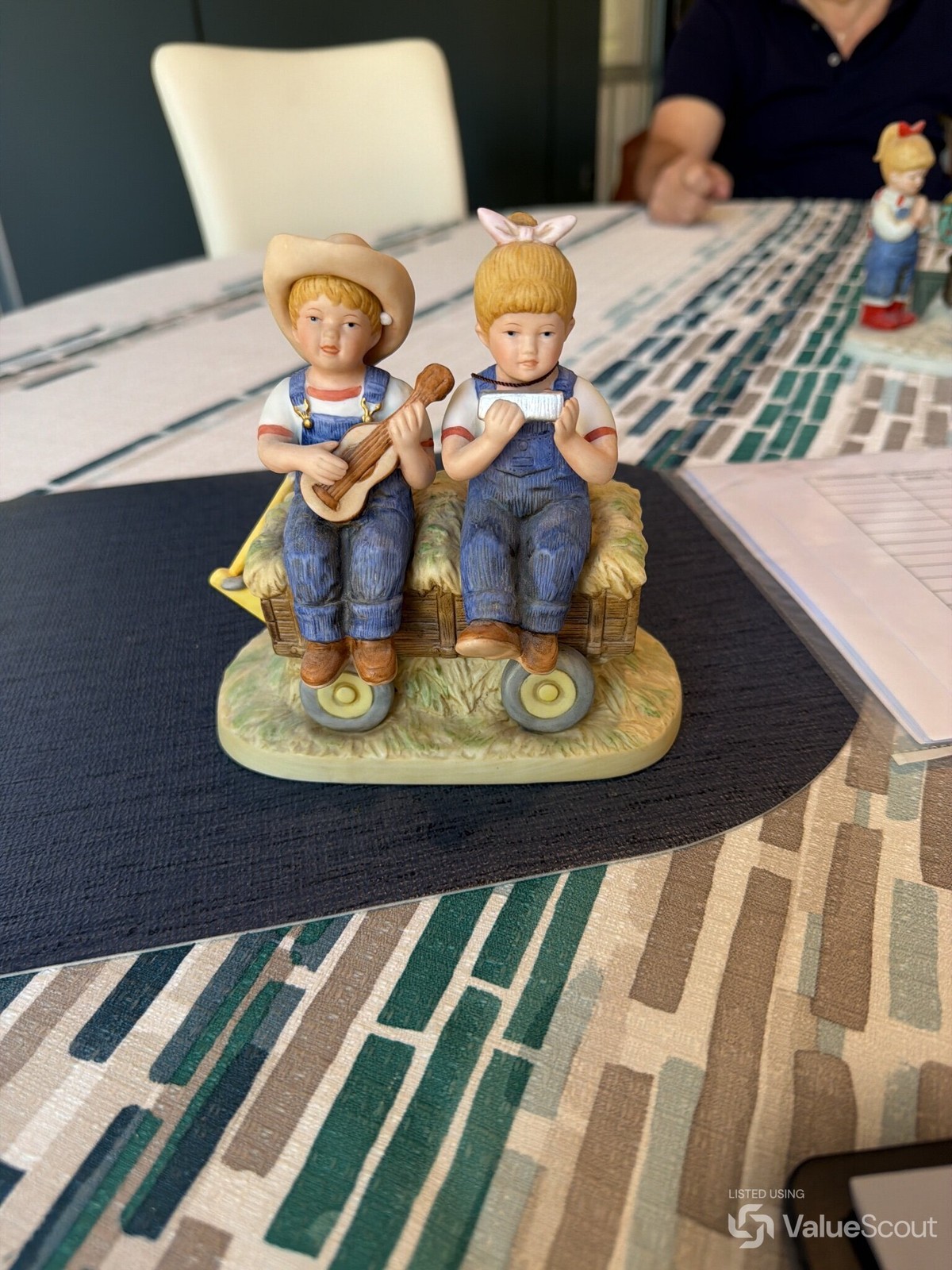 HOMCO Denim Days Figurine Pattern 1529 1985 HOMCO Denim Days Figurine Pattern 1529 1985