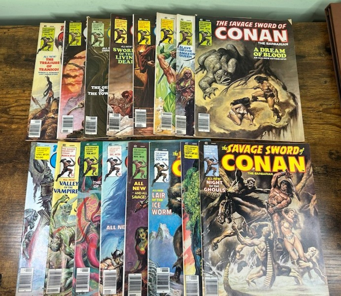 SAVAGE SWORD OF CONAN Lot 16 Vtg Comic Magazines 32-47 Complete Run 1978 1979