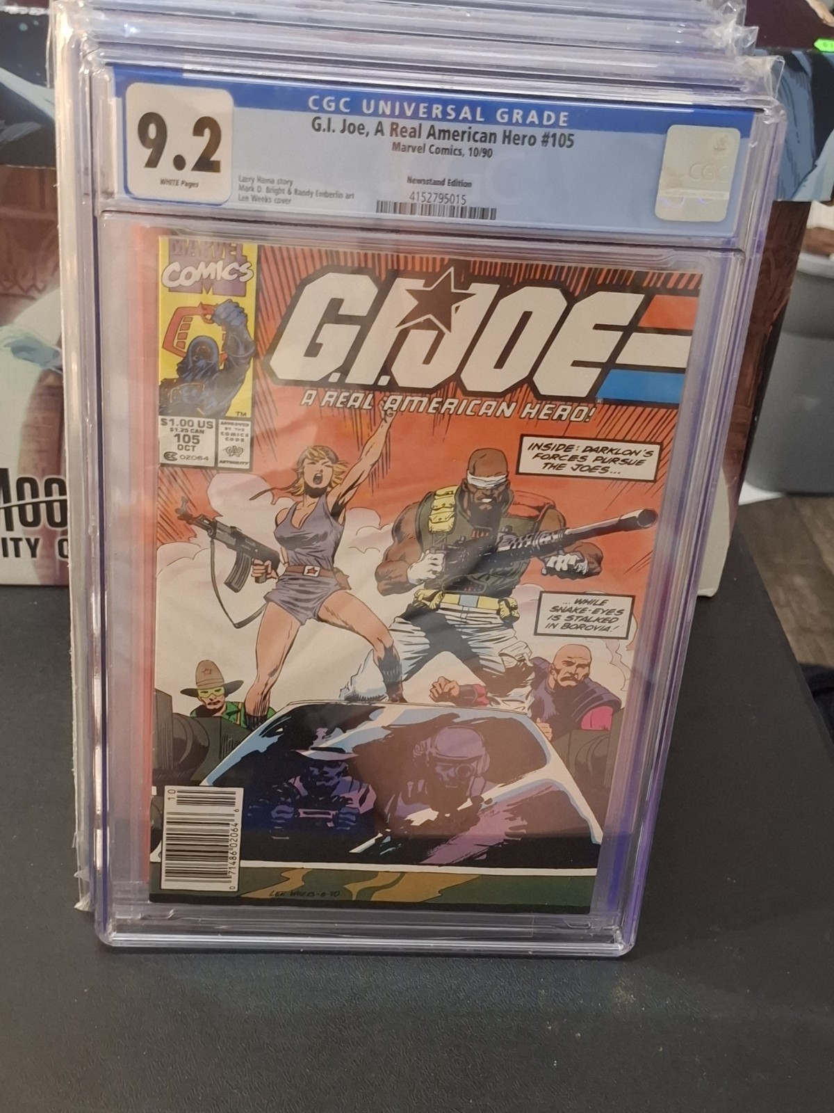 CGC 9.2 G.I. Joe A Real American Hero #105 Marvel 1990 Larry Hama