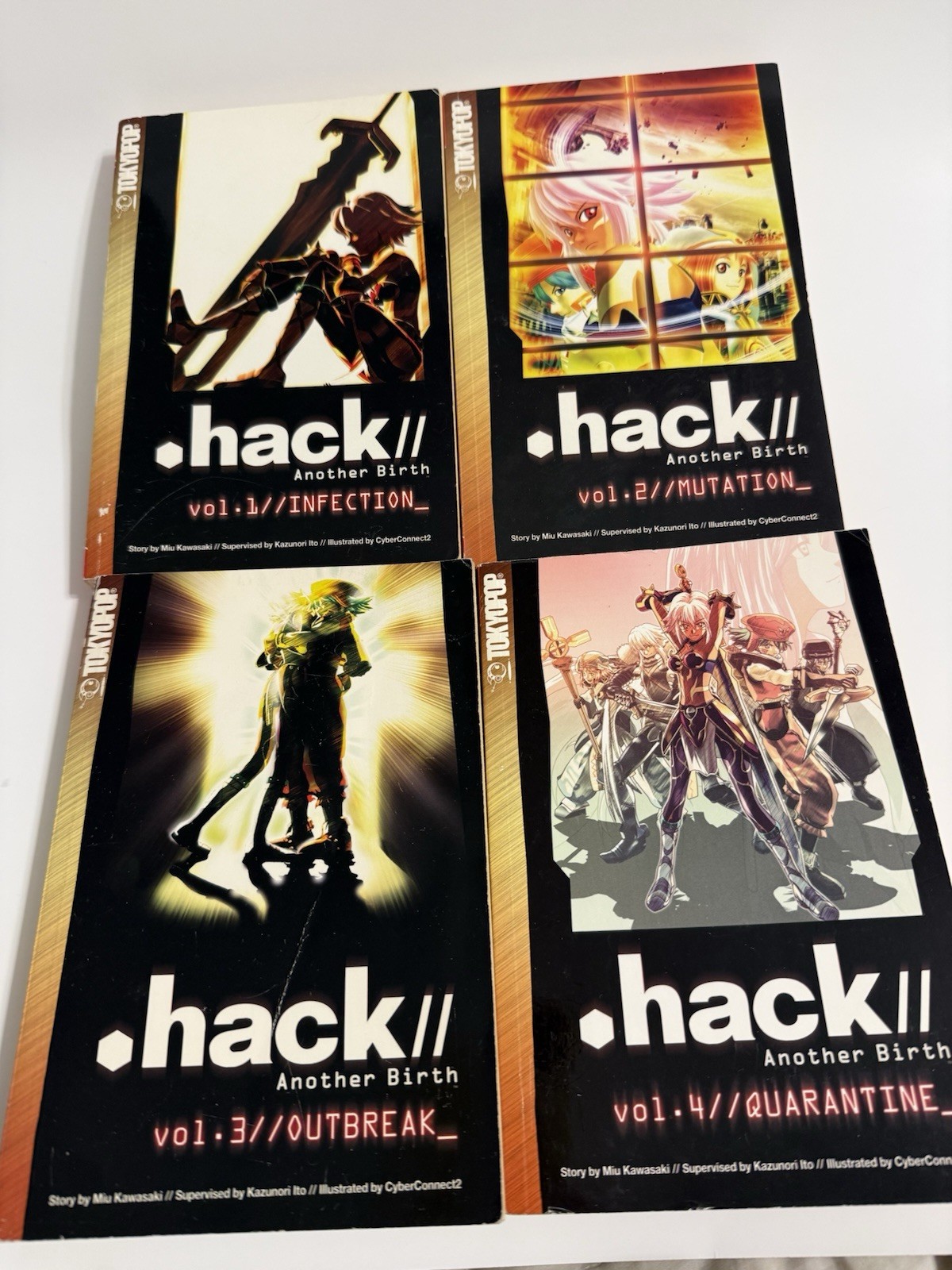 .hack Another Birth Volumes 1-4 Light Novel Tokyopop First Printing OOP .hack Another Birth Volumes 1-4 Light Novel Tokyopop First Printing OOP