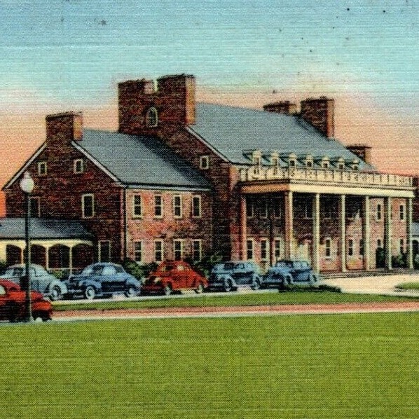 Vintage 1941 Postcard Aberdeen Maryland Officer's Club Proving Grounds-A2-189
