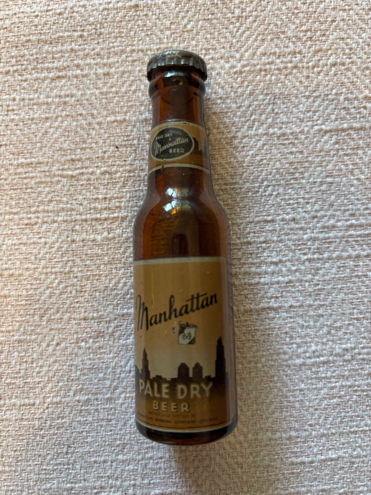 Rare Manhattan Vintage Miniature Beer Bottle