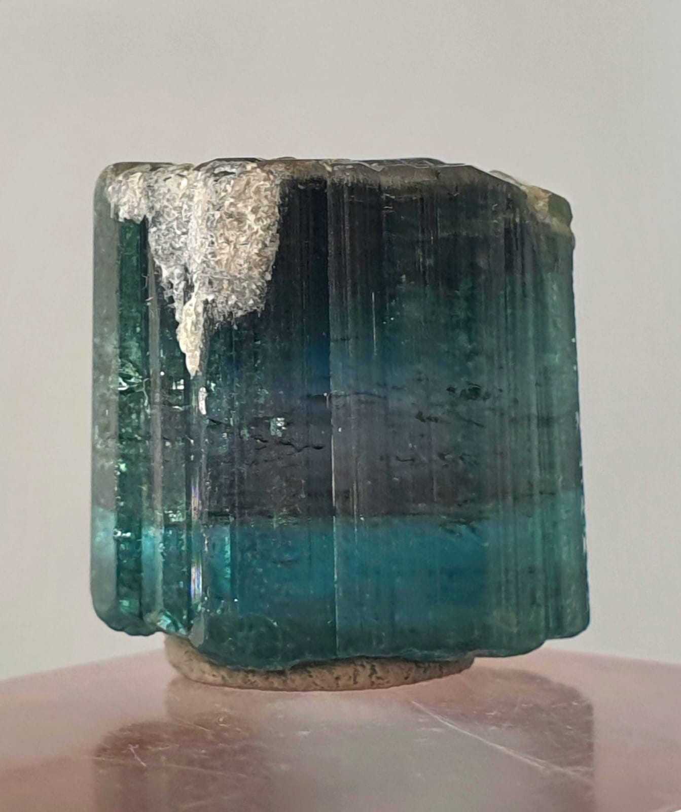 Perfect gem quality indicolite color tourmaline crystal from Afghanistan Perfect gem quality indicolite color tourmaline crystal from Afghanistan