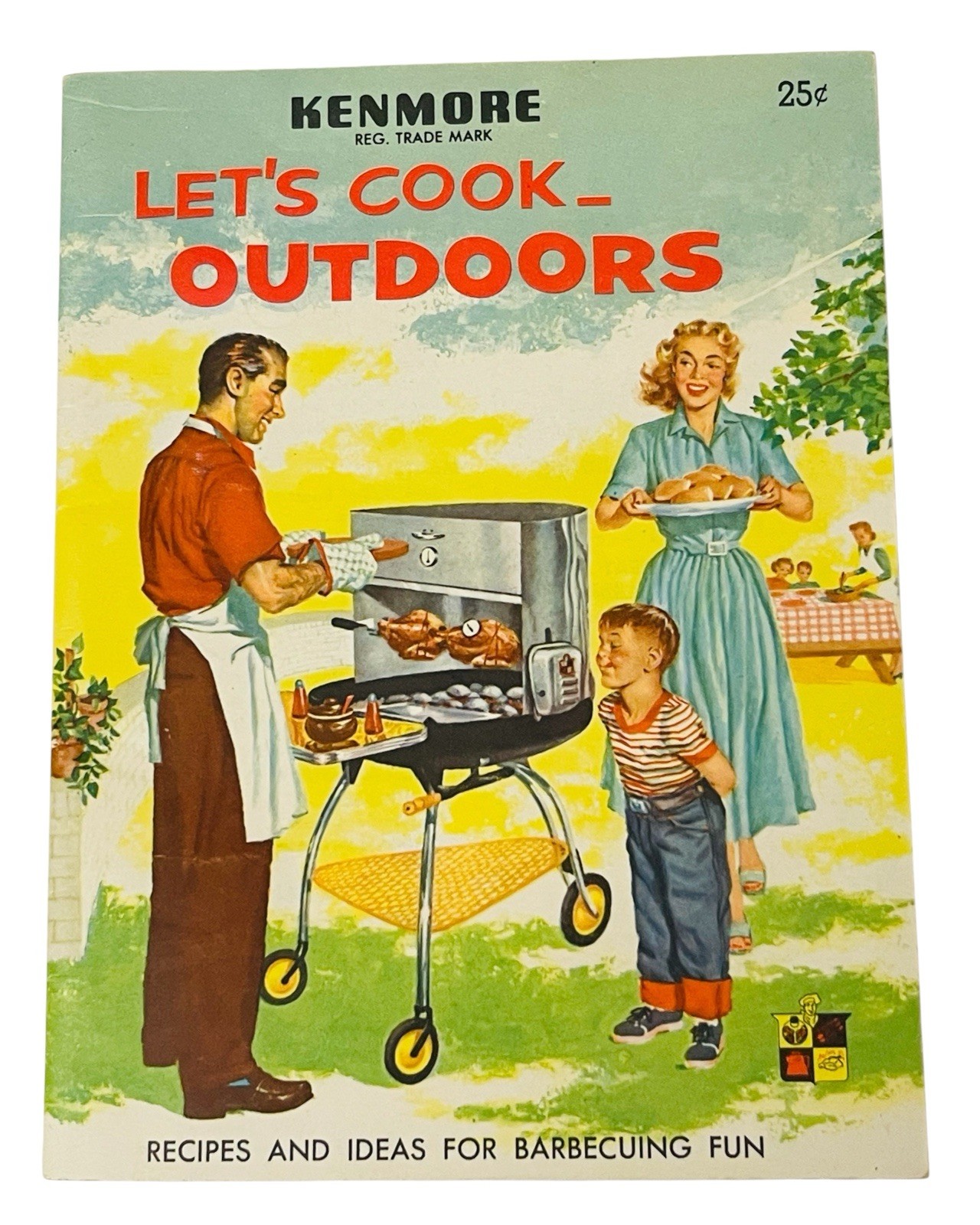 VTG 1957 SEARS KENMORE BARBECUE GRILL OWNERS MANUAL RECIPE BOOKLET COLOR LITHO