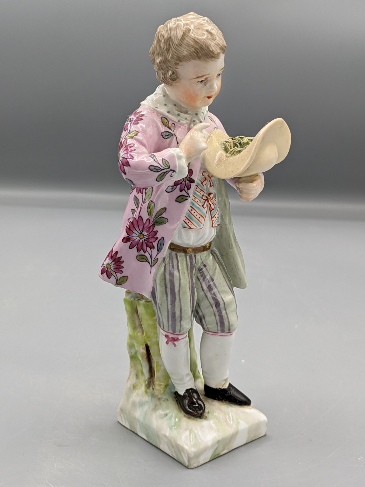 1900s Antique German KPM Berlin SCEPTER MARK Child W Hat Porcelain Figurine 6\ 1900s Antique German KPM Berlin SCEPTER MARK Child W Hat Porcelain Figurine 6\