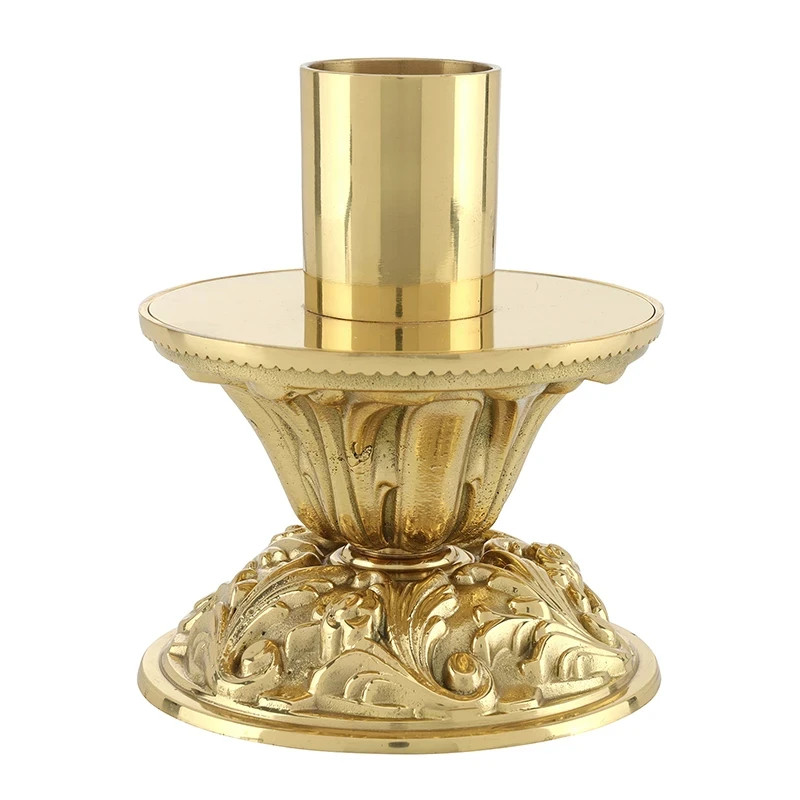 San Gimignano Altar Candlestick, Church Brass 5-1/2\'\' High - 1-1/2\