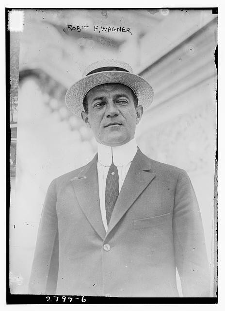Photo:Robert F. Wagner Portrait Straw Hat 1910s Political Figure