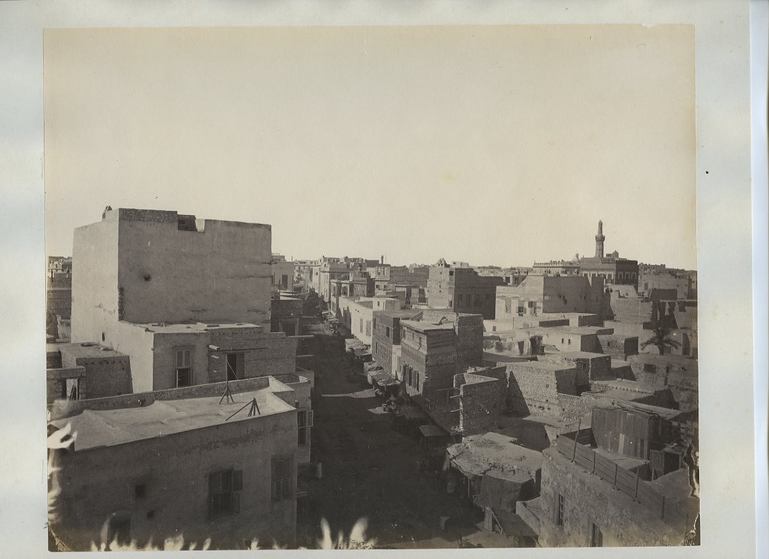 Grande Rue Arabe Alexandria Egypt Street Scene Cityscape c1870s VTG Photo