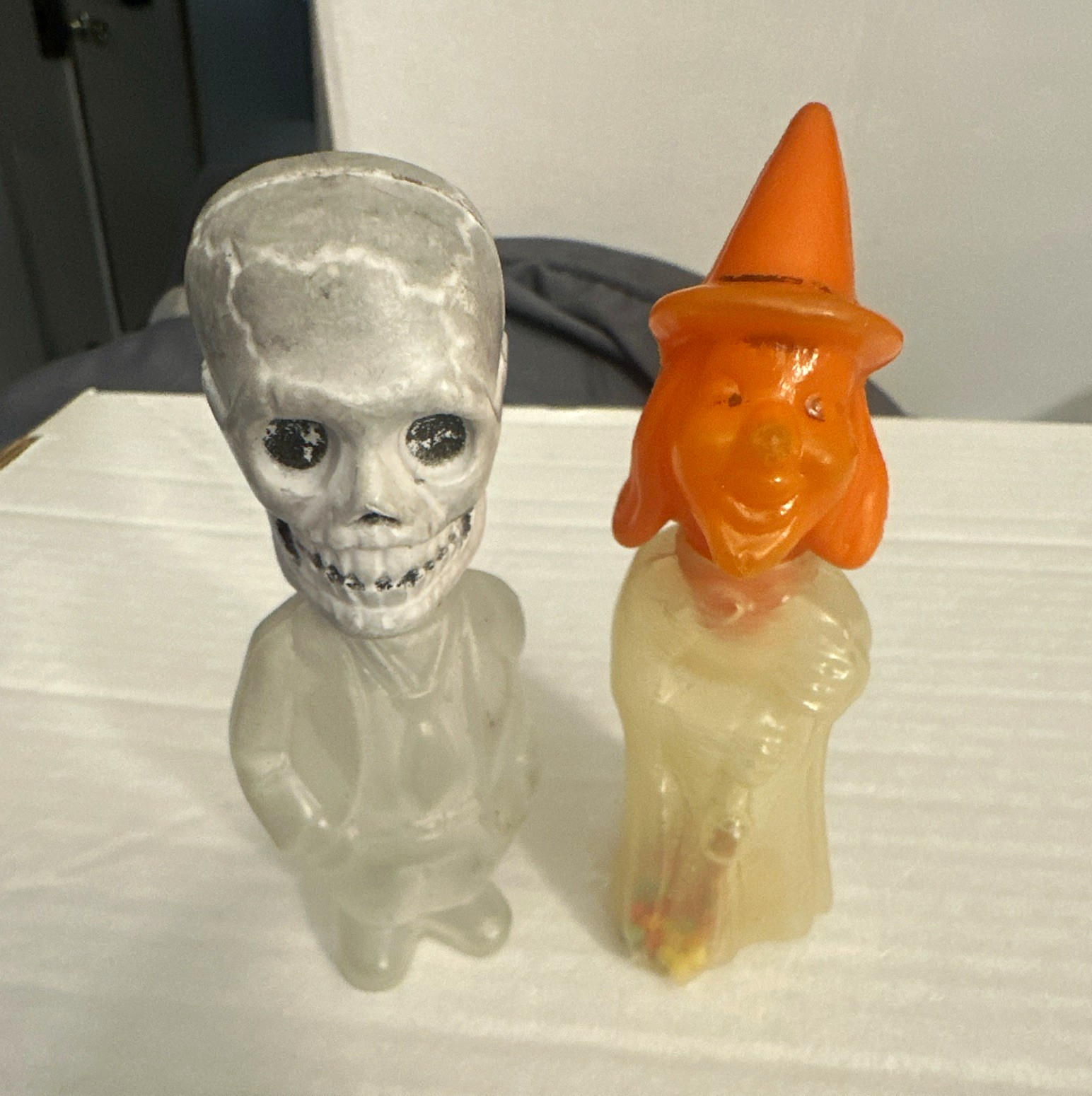 Vintage 1970s E Rosen Halloween Candy Container Lot Witch Skeleton Bone Daddy Vintage 1970s E Rosen Halloween Candy Container Lot Witch Skeleton Bone Daddy