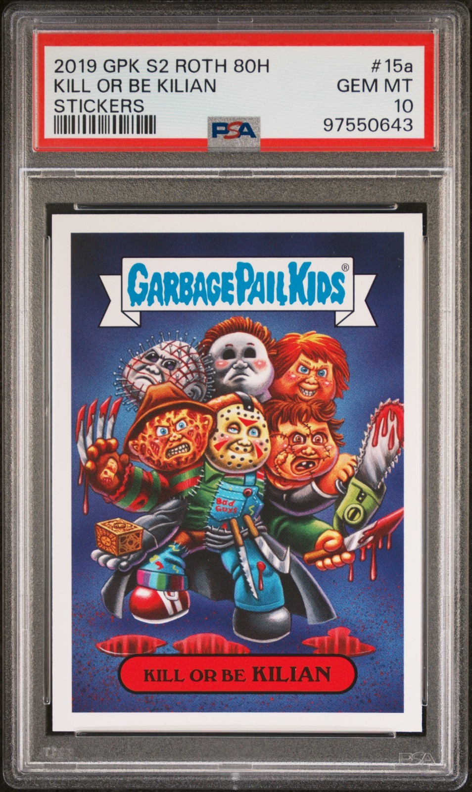 2019 Garbage Pail Kids Revenge of Horror-ible 80s KILL OR BE KILIAN 15a PSA 10 2019 Garbage Pail Kids Revenge of Horror-ible 80s KILL OR BE KILIAN 15a PSA 10