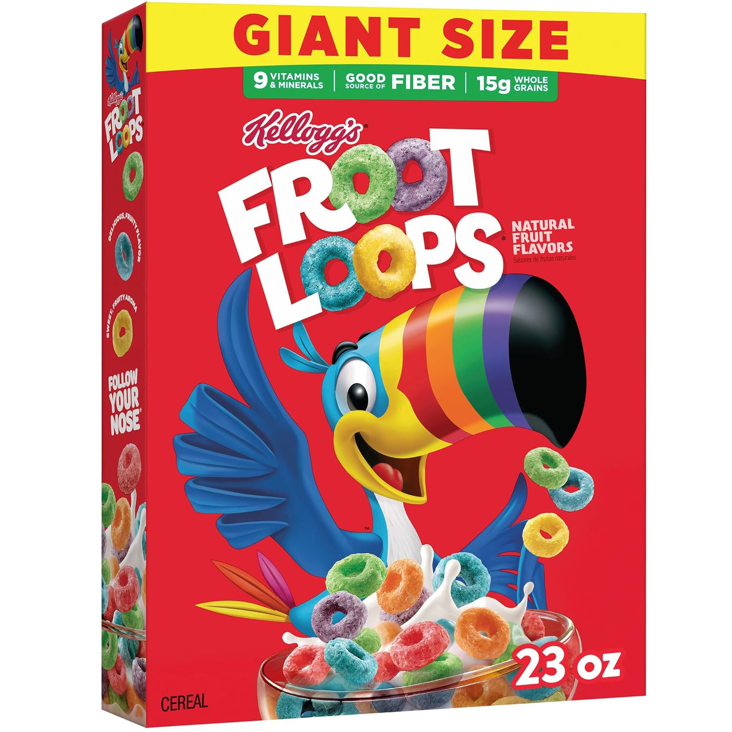 Kellogg\'S Froot Loops Original Giant Size Breakfast Cereal 23 Oz