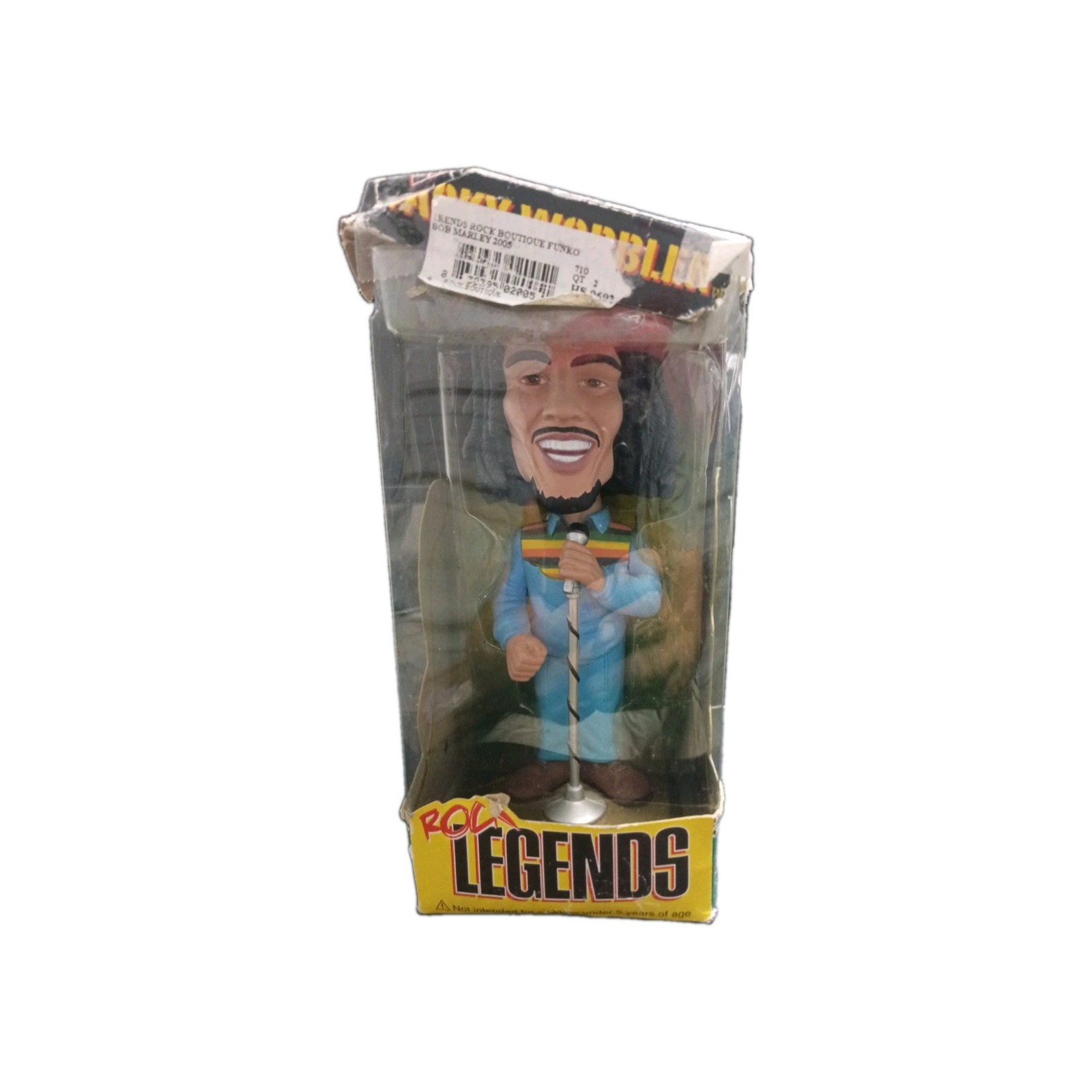 Rare Funko Bob Marley 7” Wacky Wobbler Rock Legends Bobblehead - NewBox Damaged Rare Funko Bob Marley 7” Wacky Wobbler Rock Legends Bobblehead - NewBox Damaged