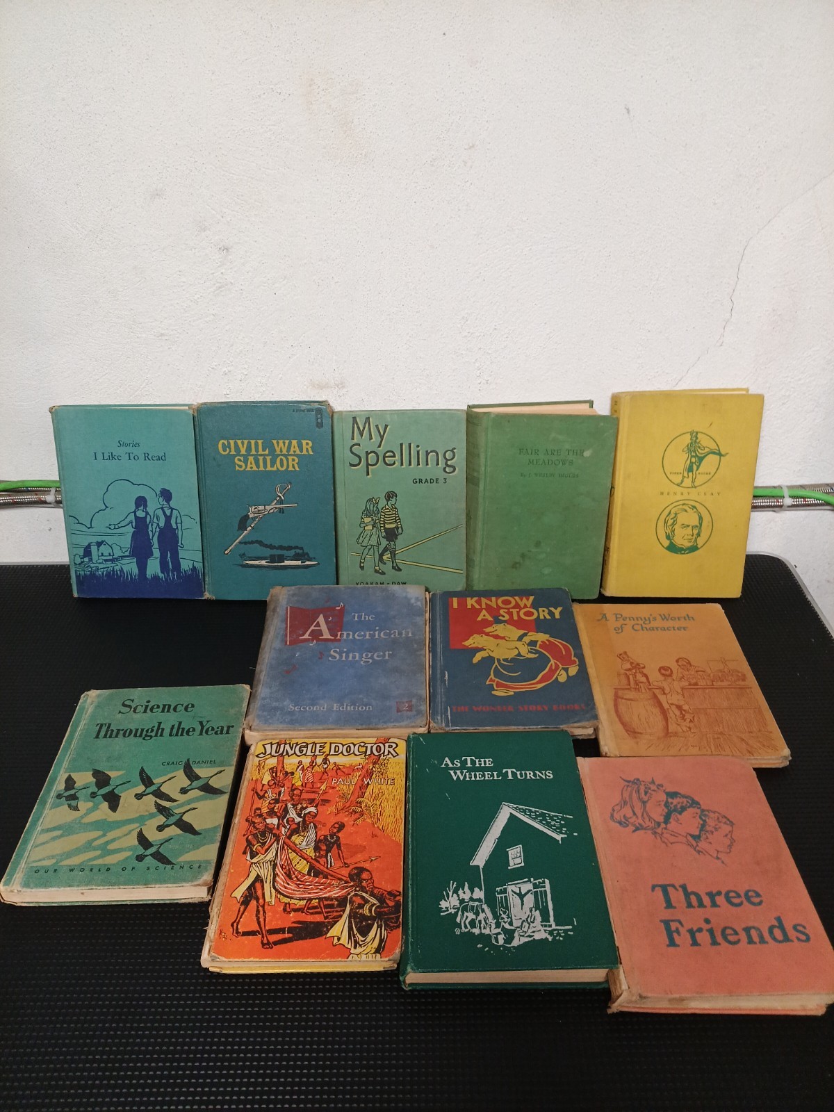 Vintage Hardcover Book Lot 1st Editions Elementary Textbook Education Collection Vintage Hardcover Book Lot 1st Editions Elementary Textbook Education Collection