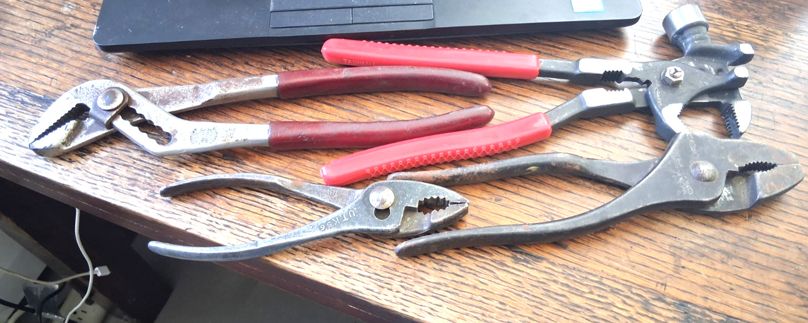 4 Vintage Multi Purpose Adjustable Hand Pliers Hammer Wrench Multifunction Tools 4 Vintage Multi Purpose Adjustable Hand Pliers Hammer Wrench Multifunction Tools